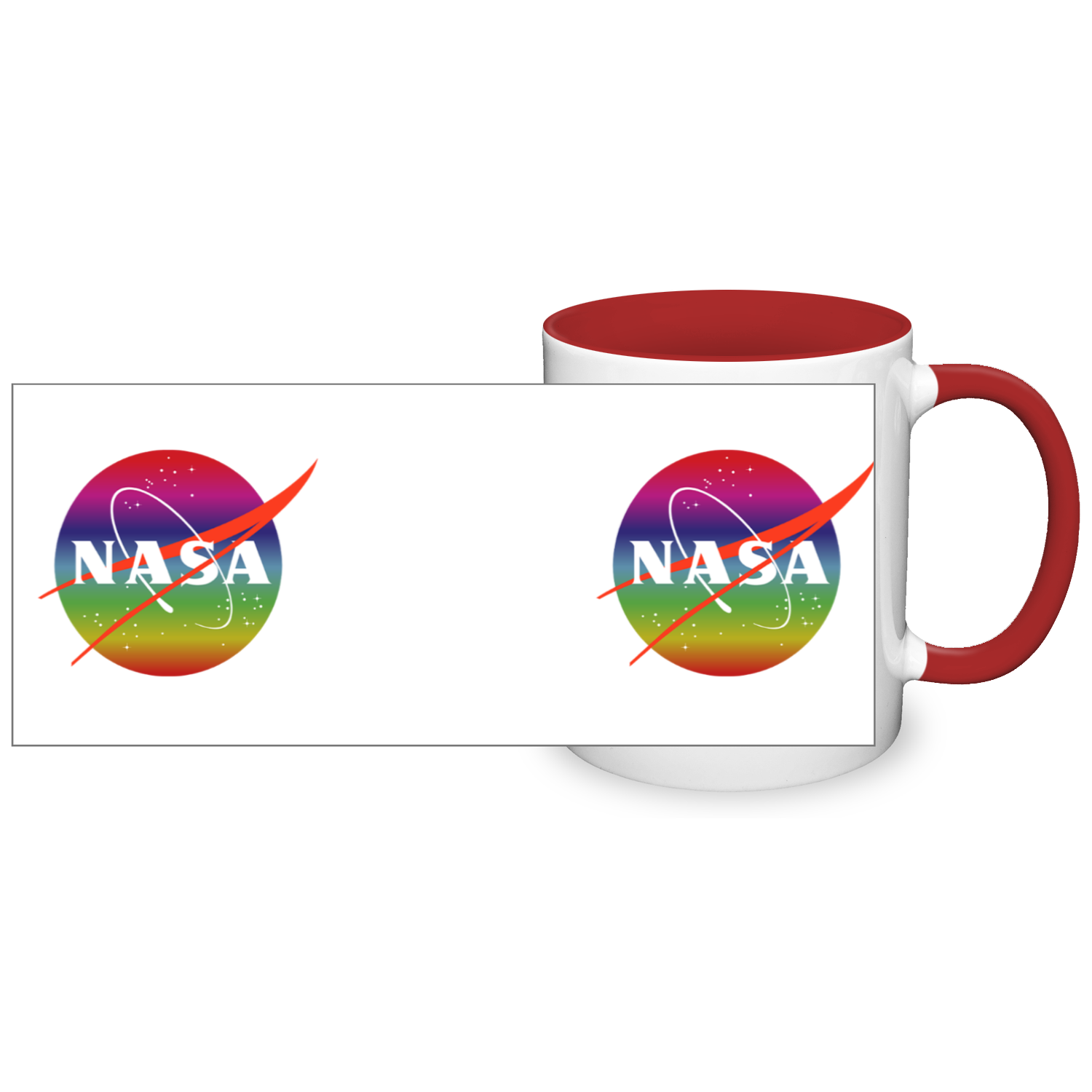 NASA Rainbow Logo 11oz 2 Tone Mug
