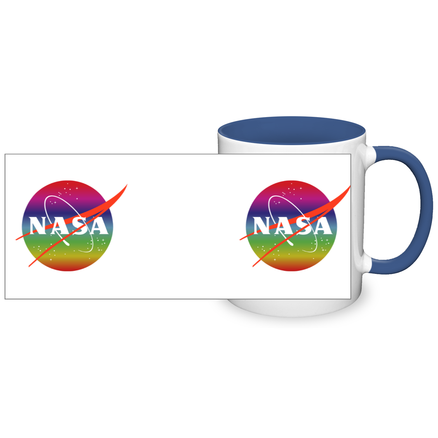 NASA Rainbow Logo 11oz 2 Tone Mug