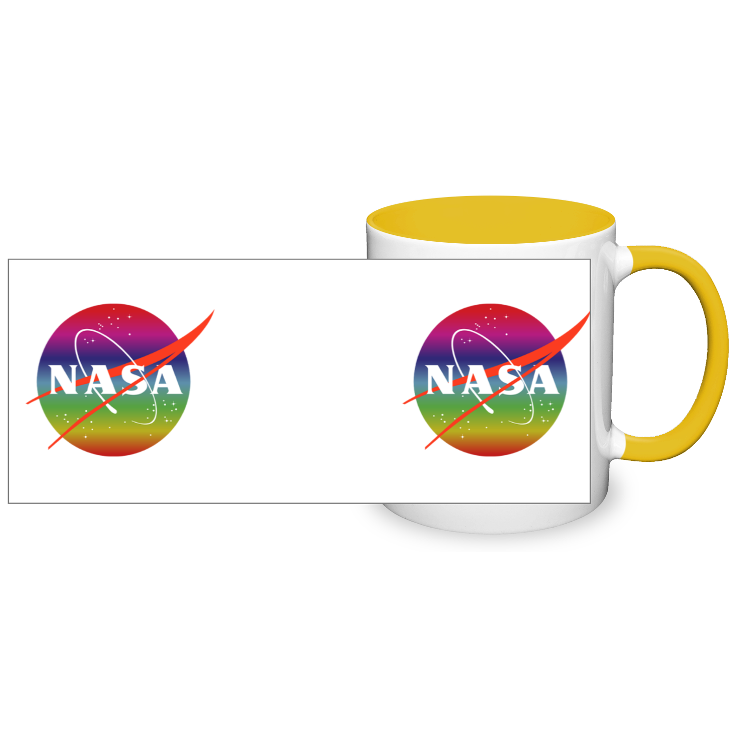 NASA Rainbow Logo 11oz 2 Tone Mug