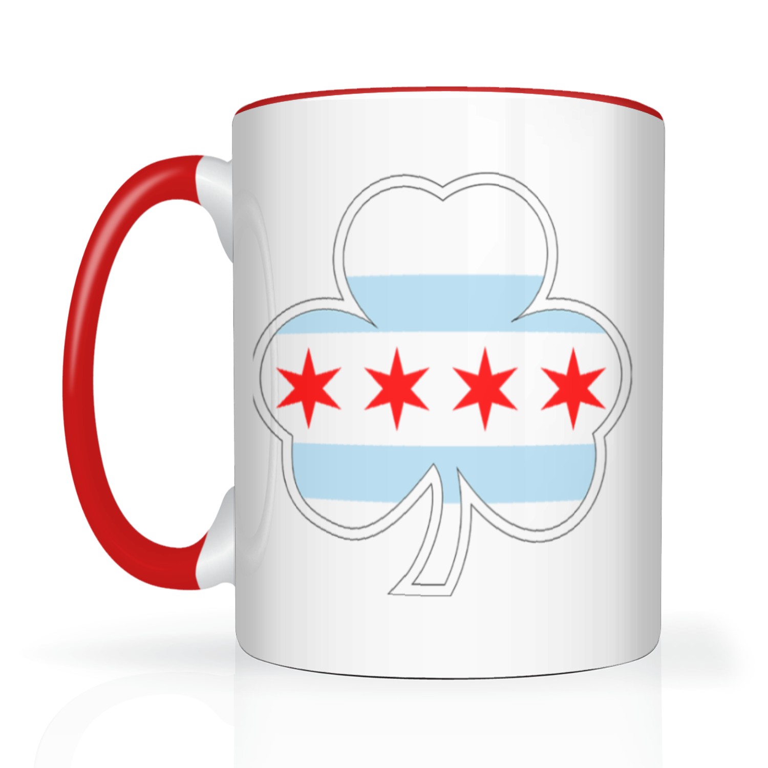 Chicago Flag Shamrock St. Patty’s 2 Tone 15oz Mug