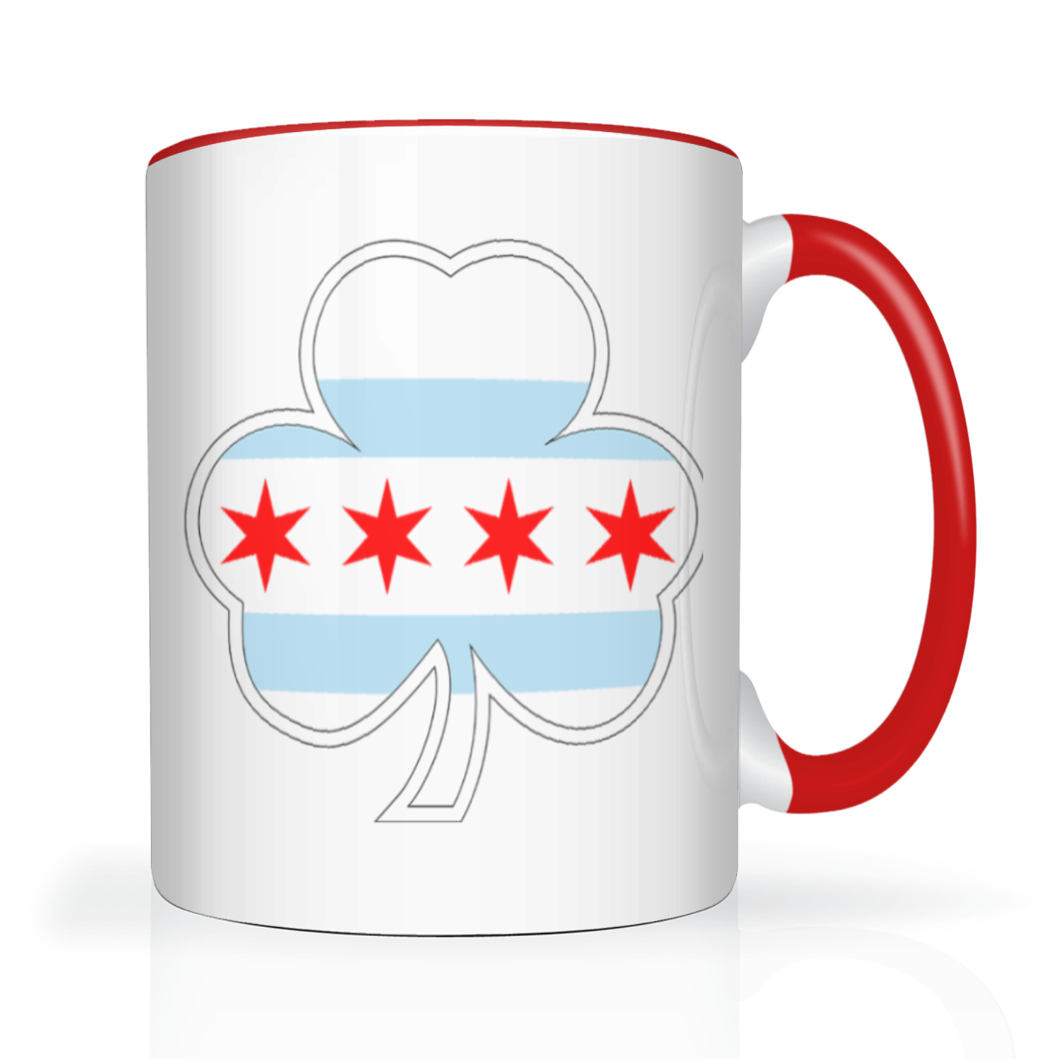 Chicago Flag Shamrock St. Patty’s 2 Tone 15oz Mug