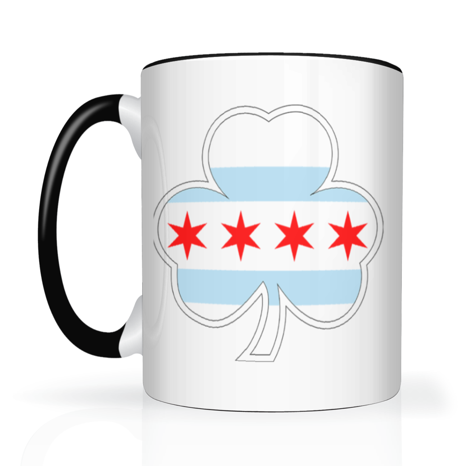 Chicago Flag Shamrock St. Patty’s 2 Tone 15oz Mug