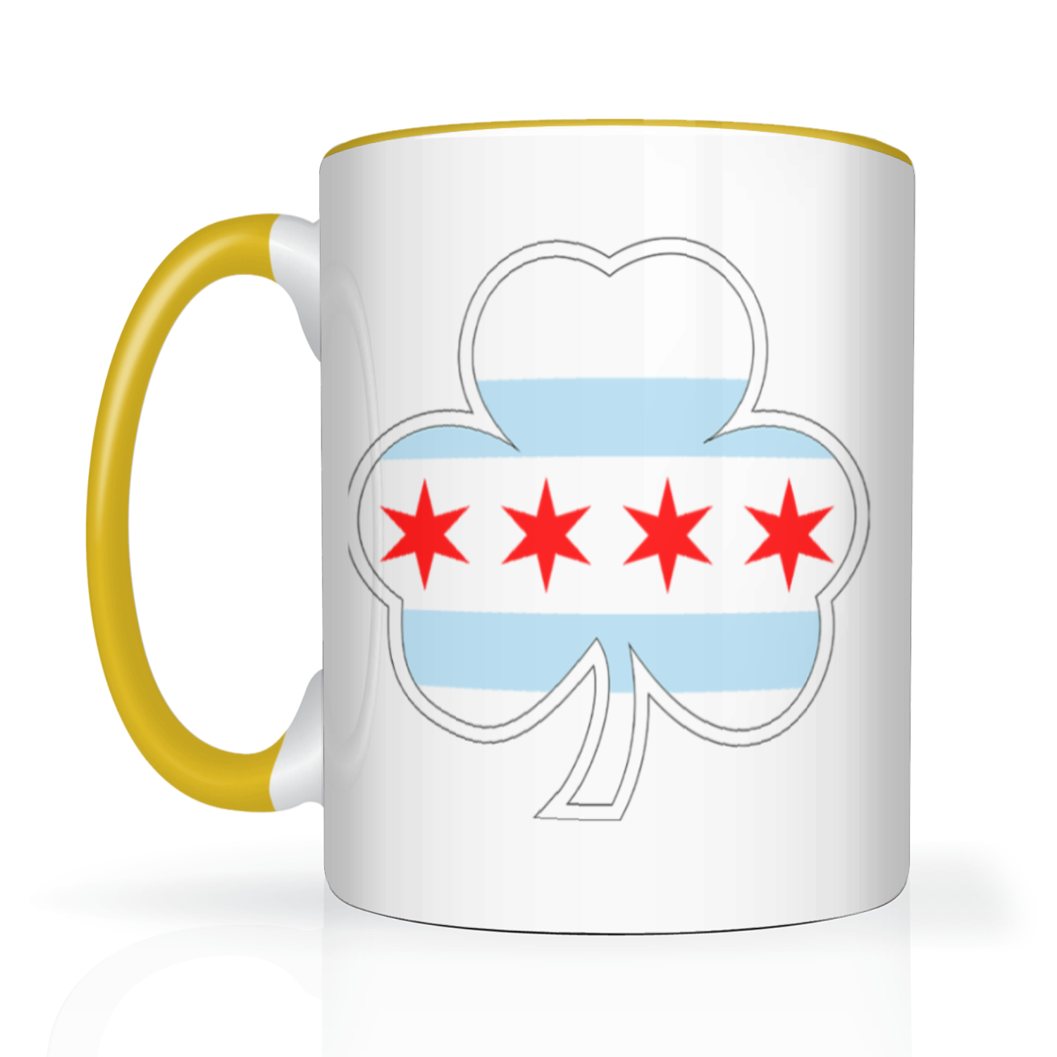 Chicago Flag Shamrock St. Patty’s 2 Tone 15oz Mug