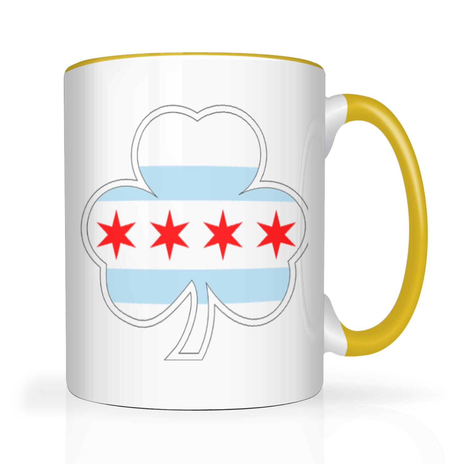Chicago Flag Shamrock St. Patty’s 2 Tone 15oz Mug