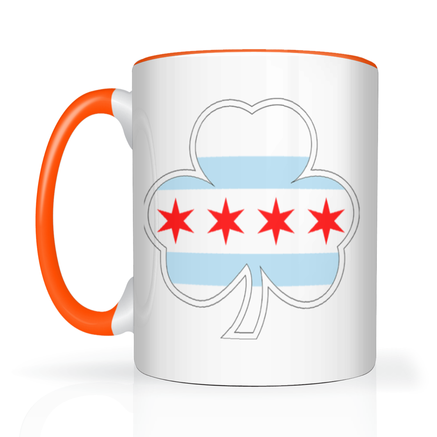 Chicago Flag Shamrock St. Patty’s 2 Tone 15oz Mug