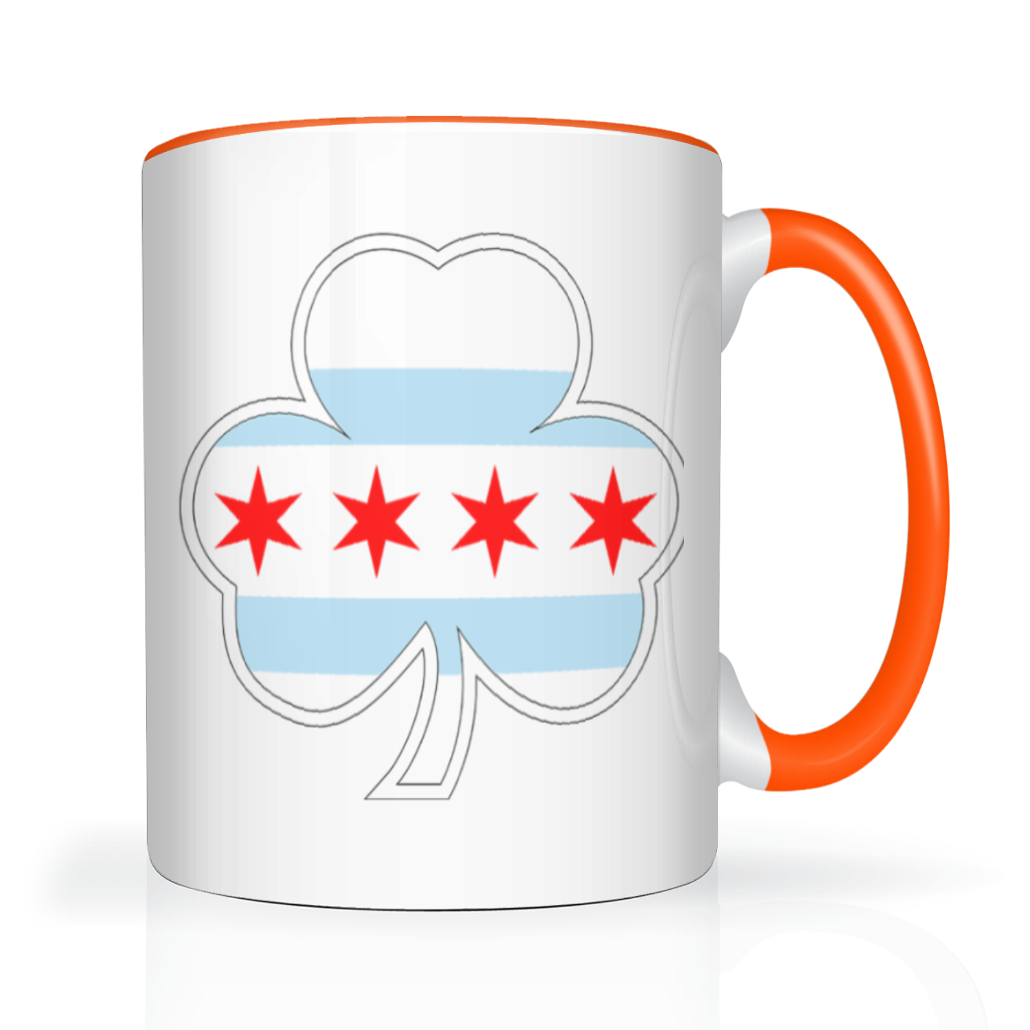 Chicago Flag Shamrock St. Patty’s 2 Tone 15oz Mug