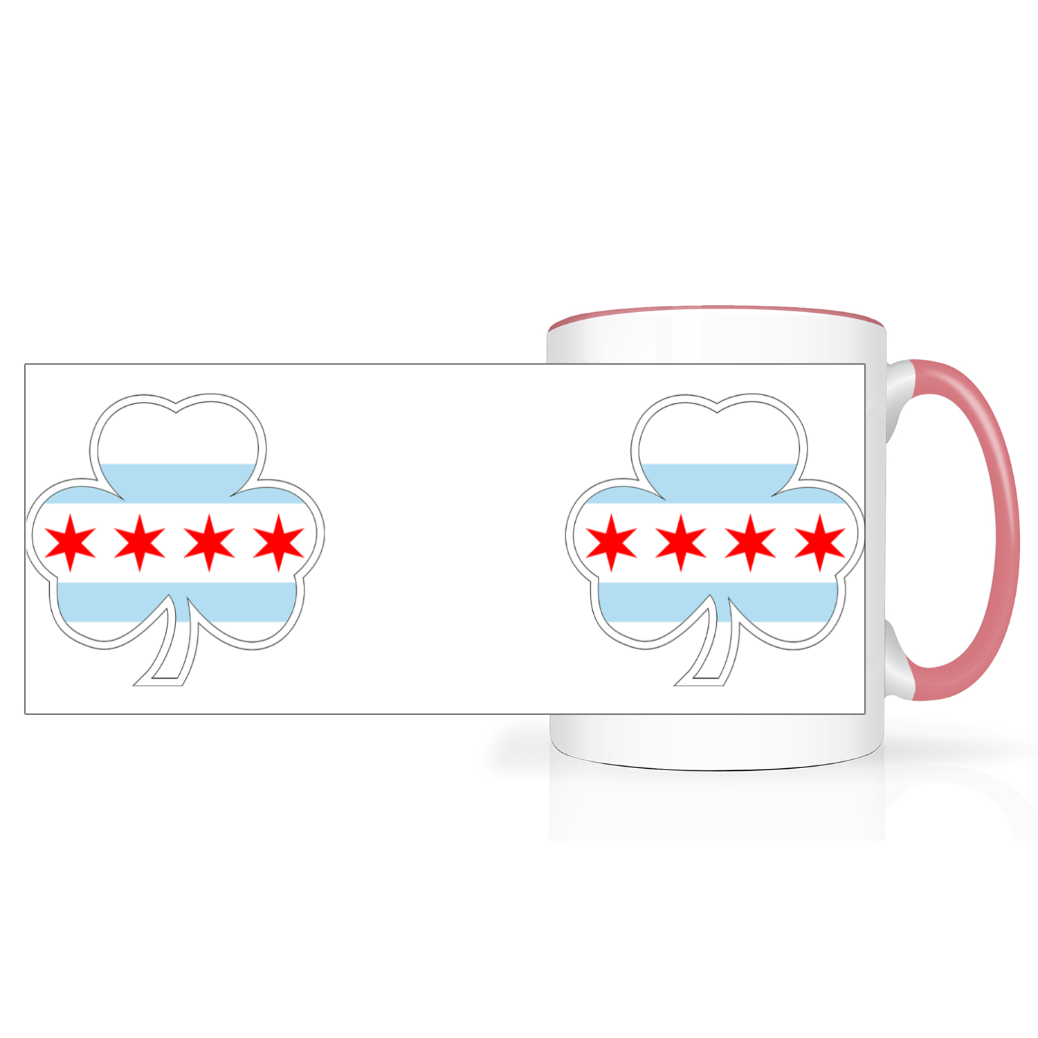 Chicago Flag Shamrock St. Patty’s 2 Tone 15oz Mug