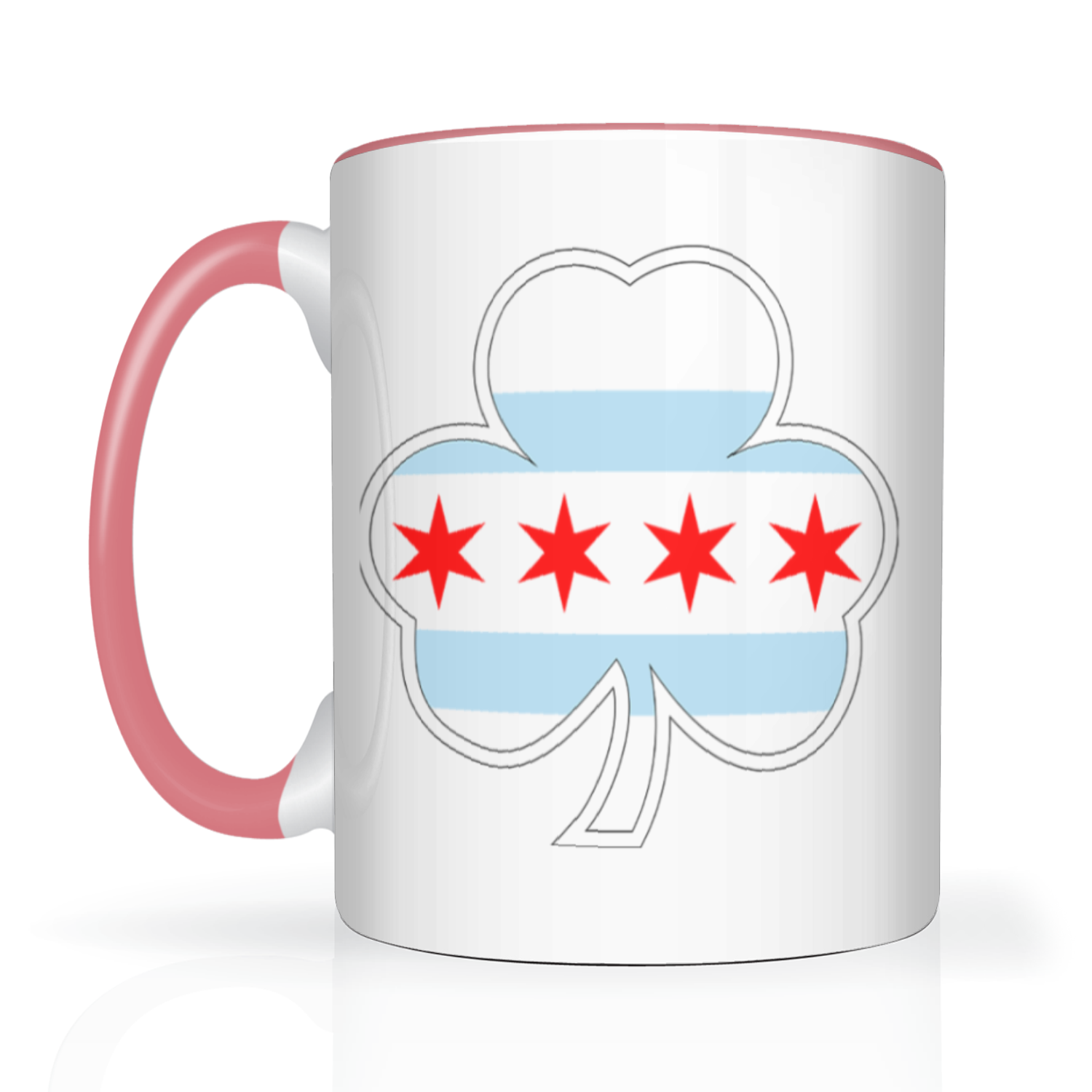 Chicago Flag Shamrock St. Patty’s 2 Tone 15oz Mug