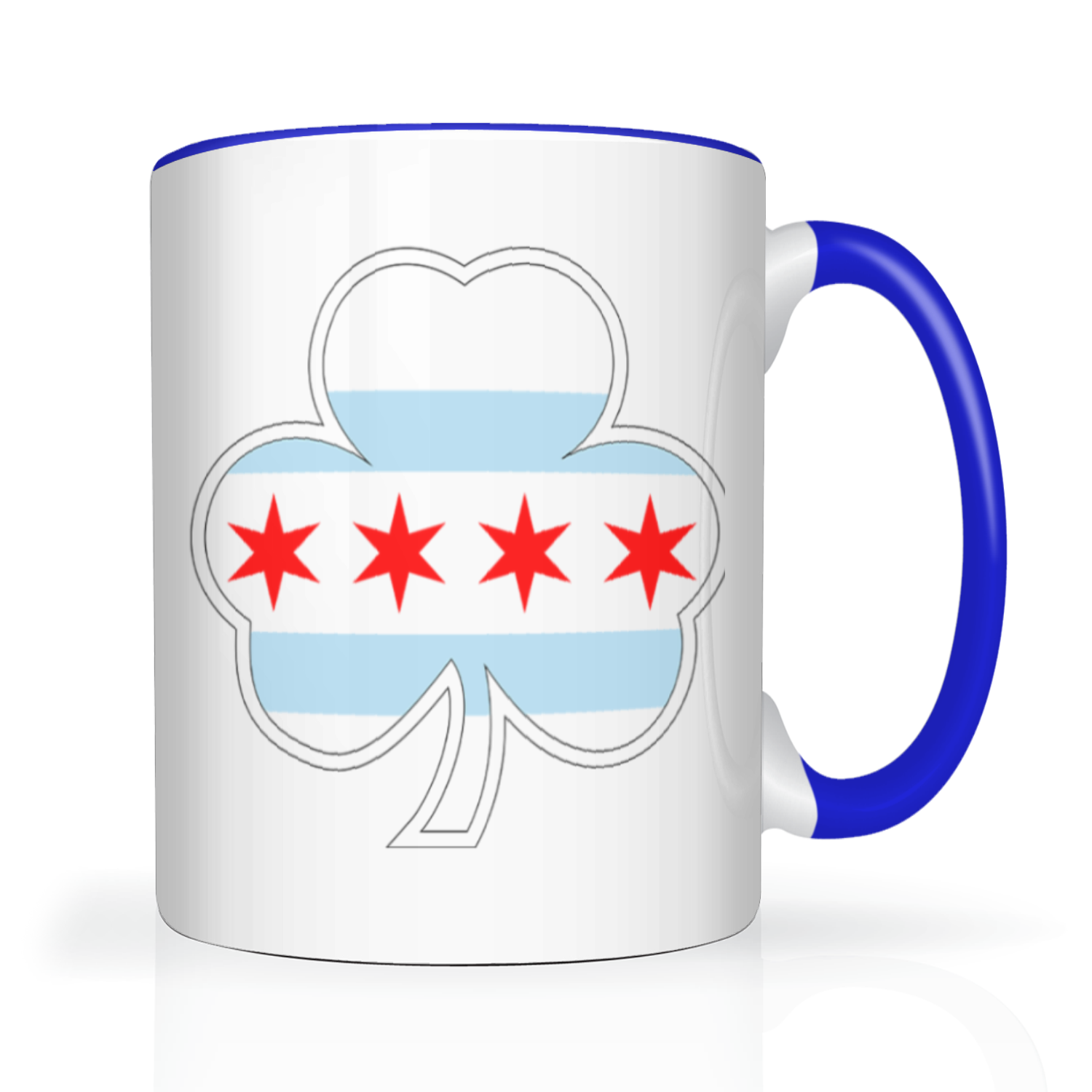 Chicago Flag Shamrock St. Patty’s 2 Tone 15oz Mug
