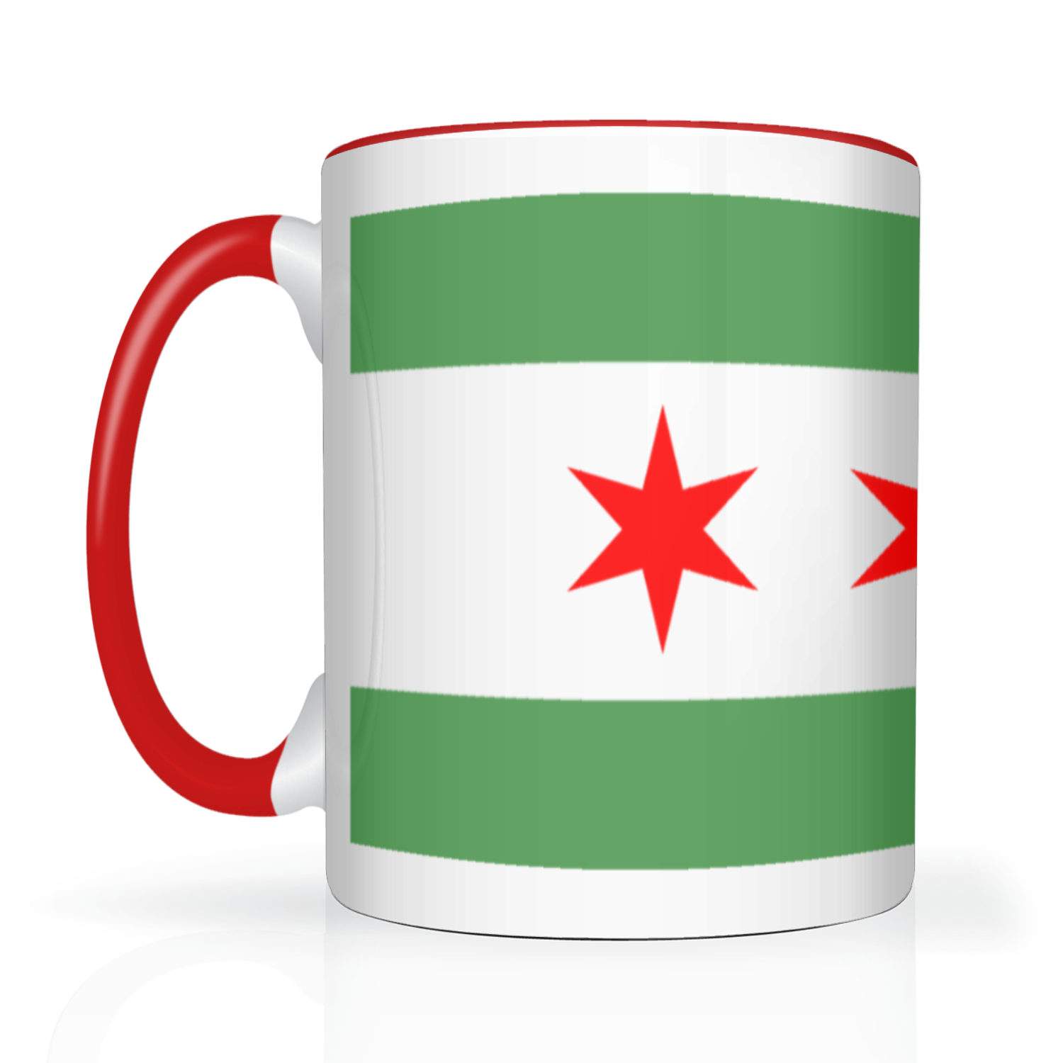 Chicago Flag Green River 2 Tone 15oz Mug