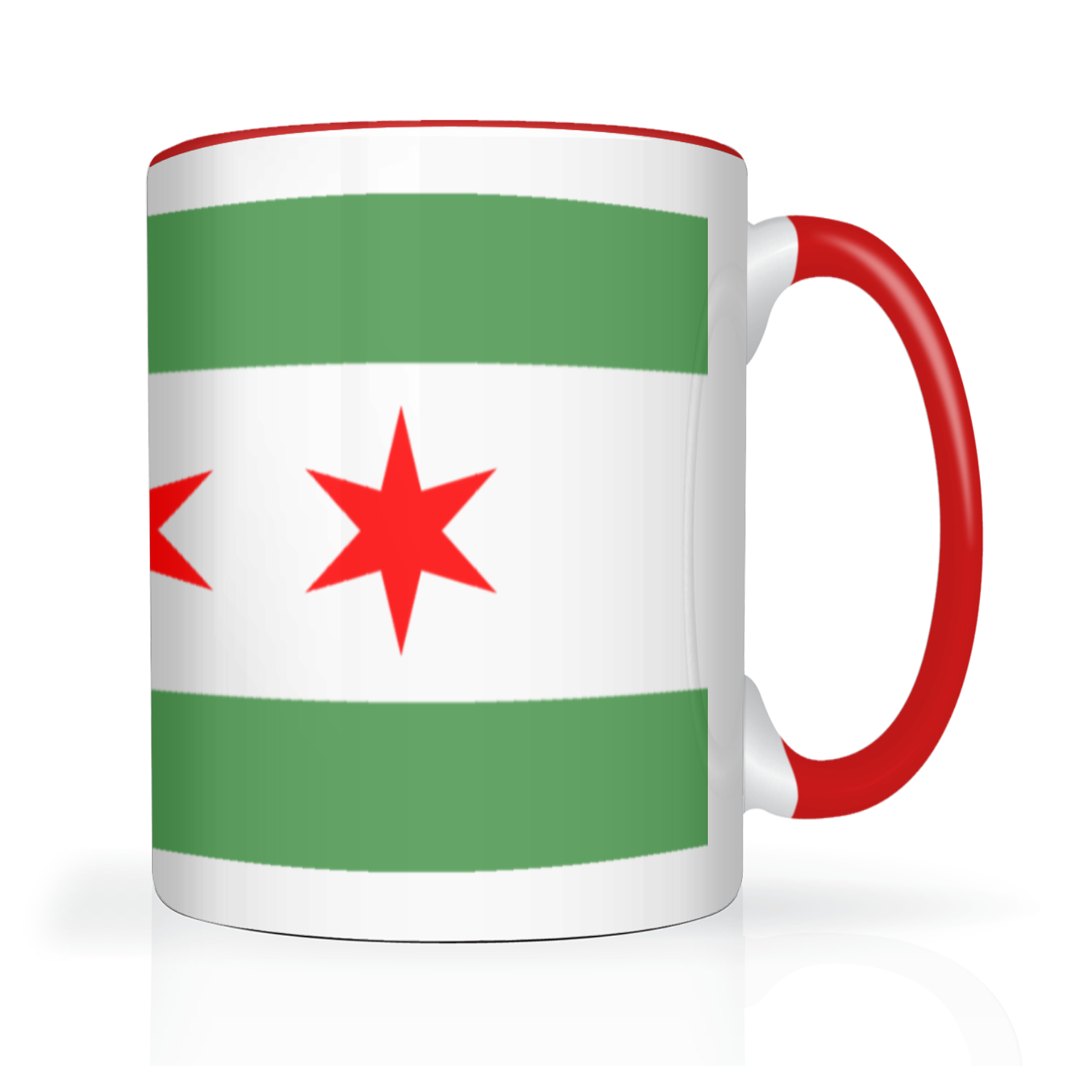 Chicago Flag Green River 2 Tone 15oz Mug