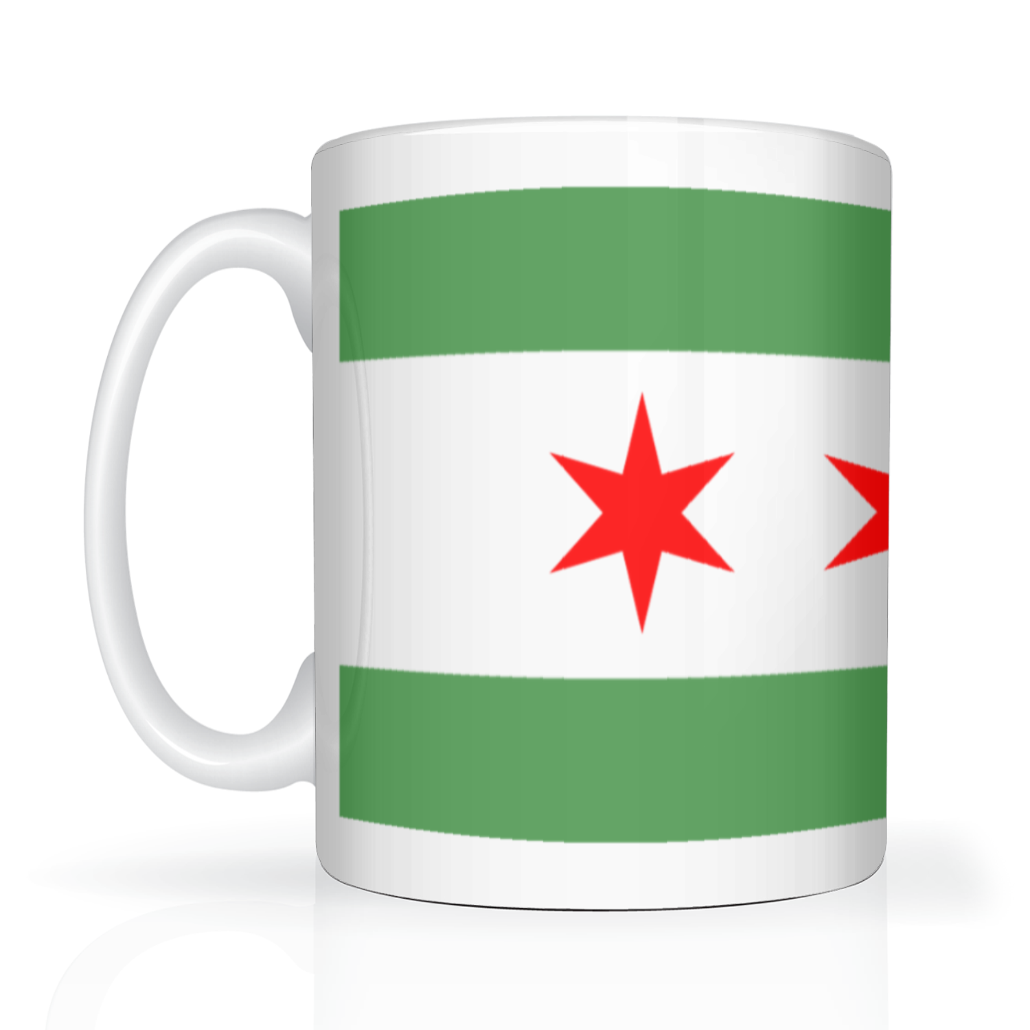Chicago Flag Green River 2 Tone 15oz Mug