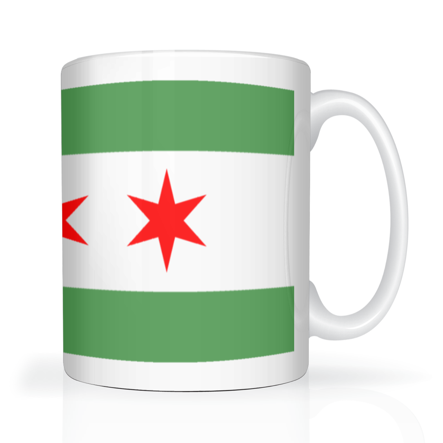 Chicago Flag Green River 2 Tone 15oz Mug