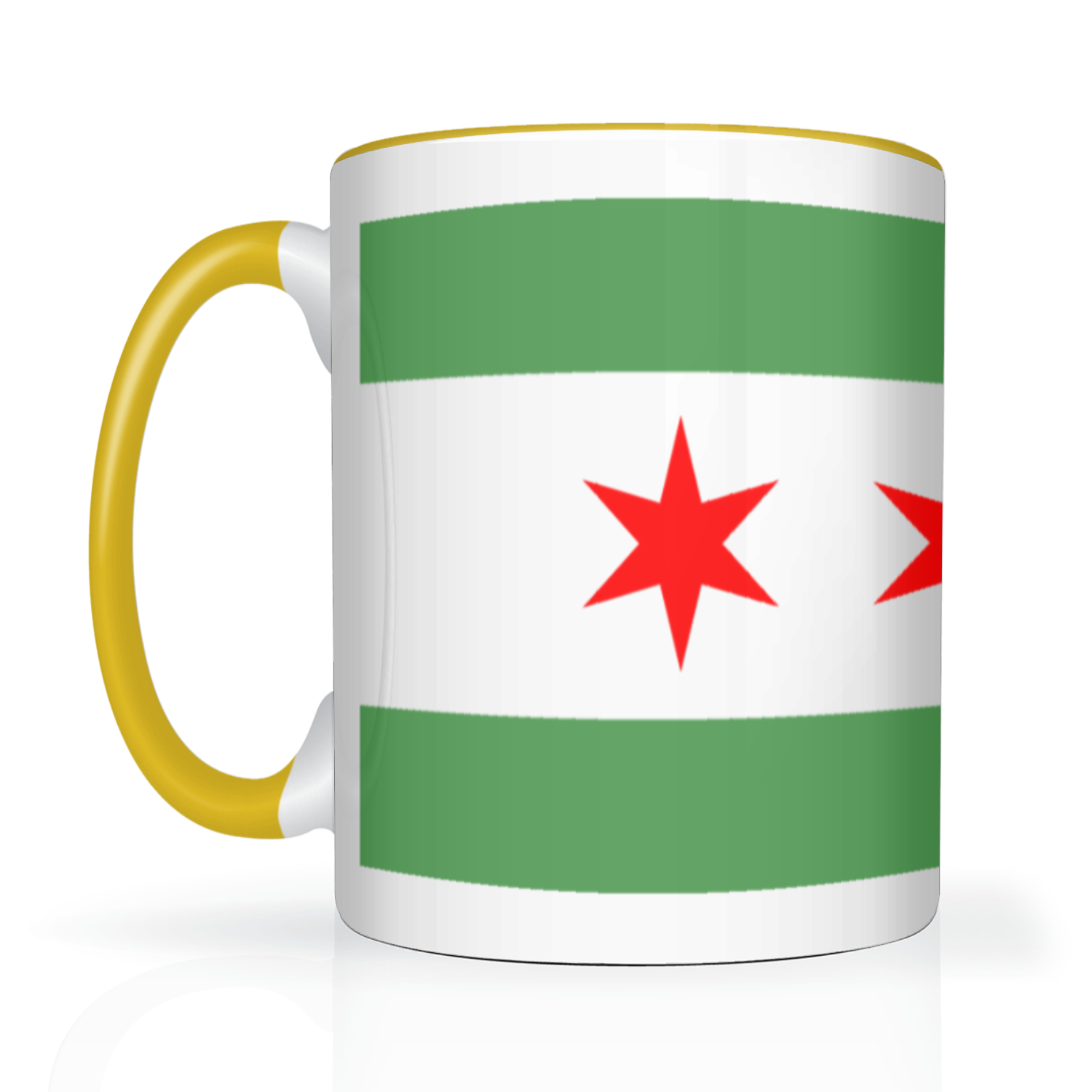 Chicago Flag Green River 2 Tone 15oz Mug