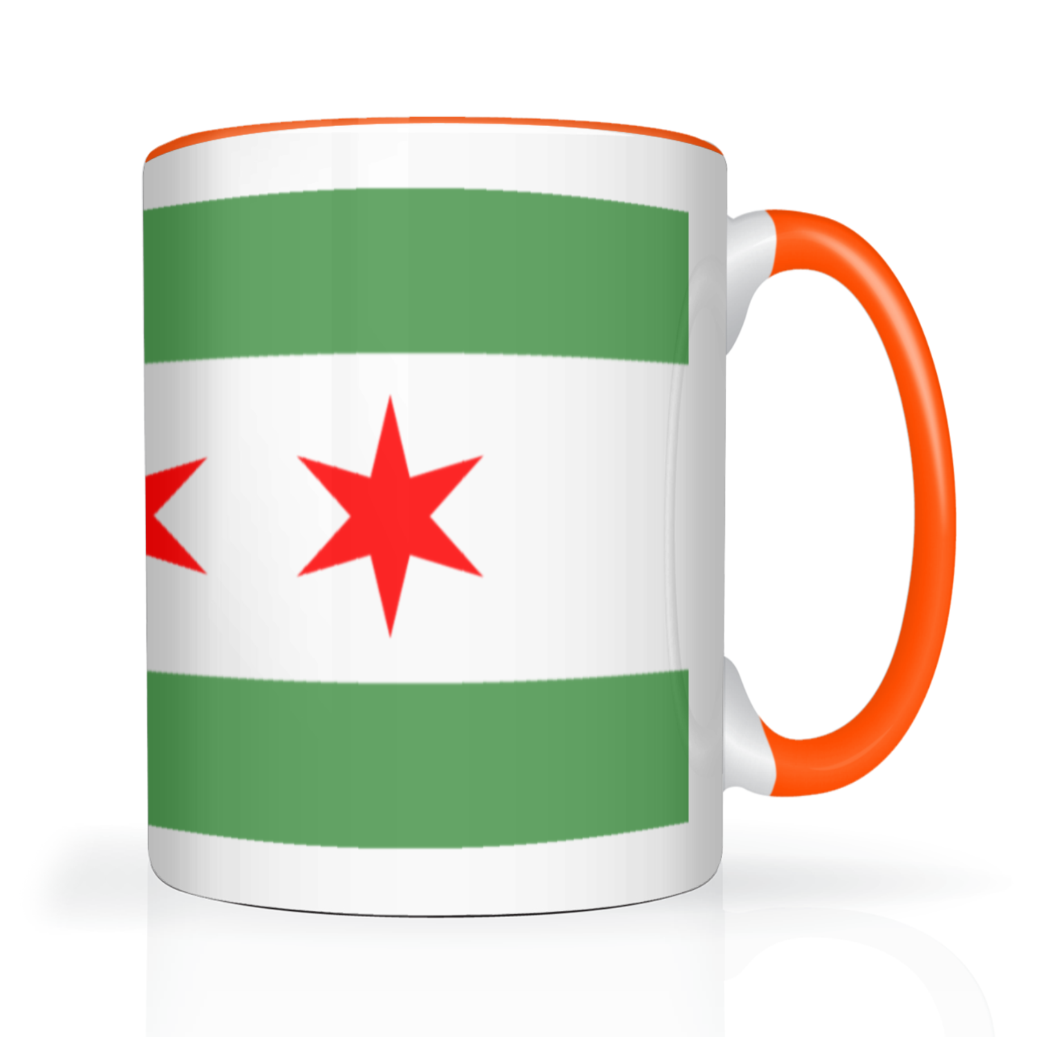 Chicago Flag Green River 2 Tone 15oz Mug