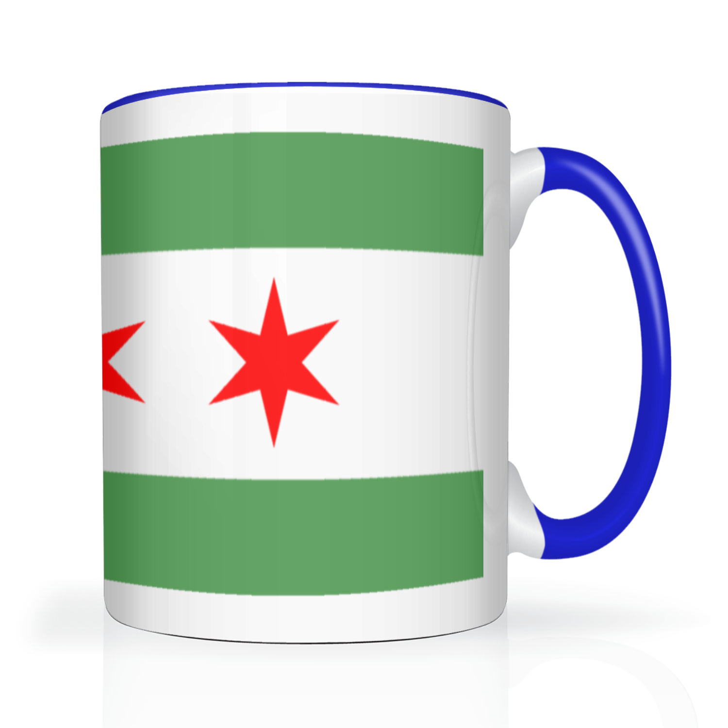 Chicago Flag Green River 2 Tone 15oz Mug