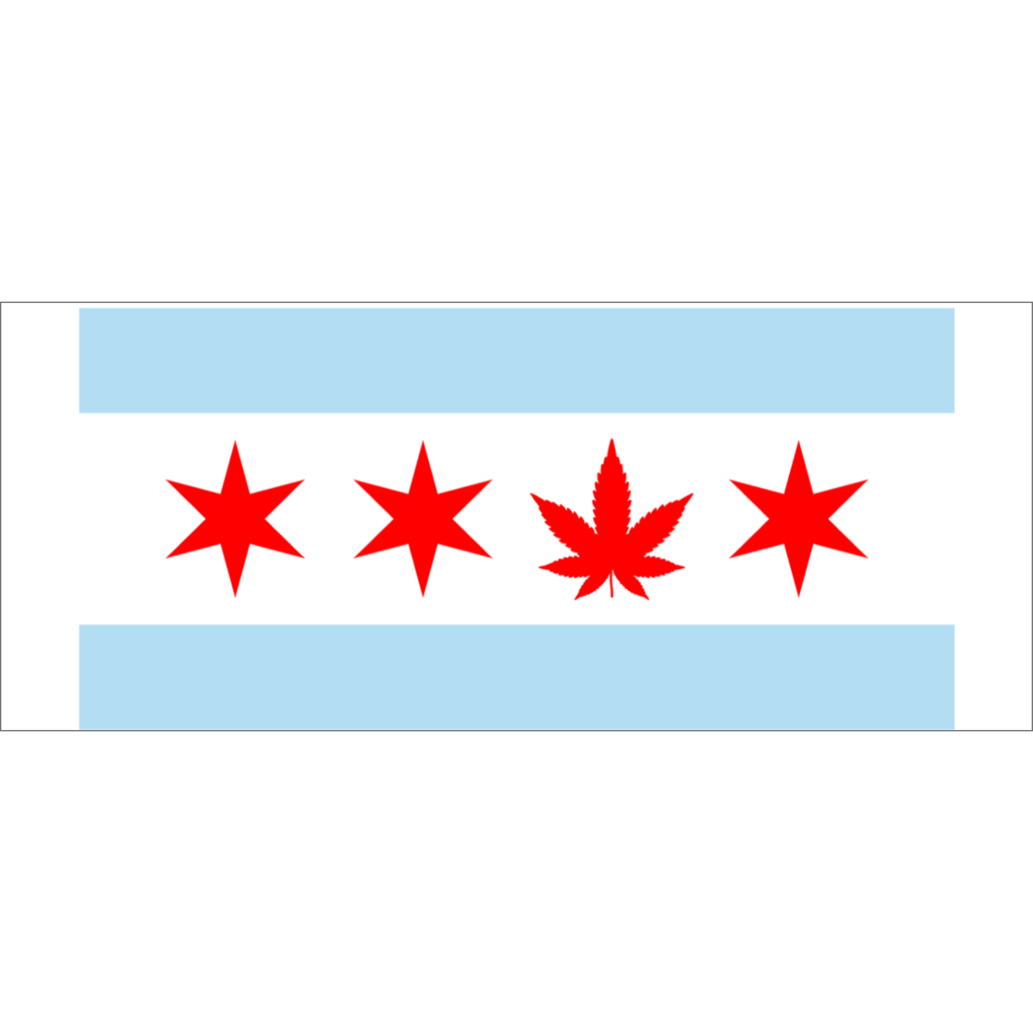 Chicago Flag Single Pot Leaf 2 Tone 15oz Mug