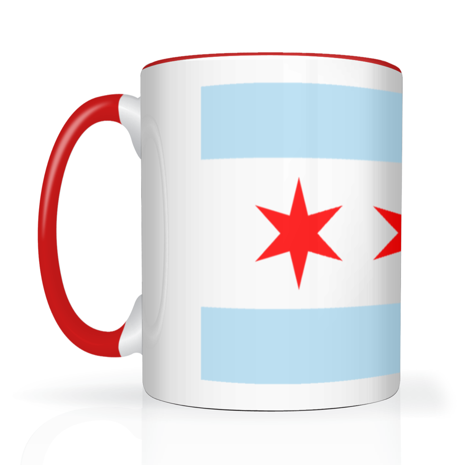 Chicago Flag Single Pot Leaf 2 Tone 15oz Mug