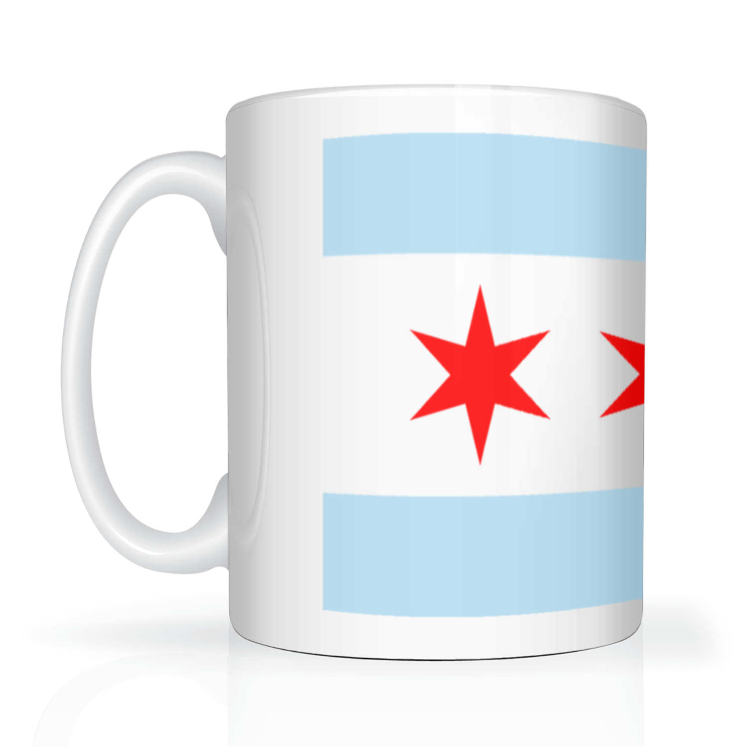 Chicago Flag Single Pot Leaf 2 Tone 15oz Mug