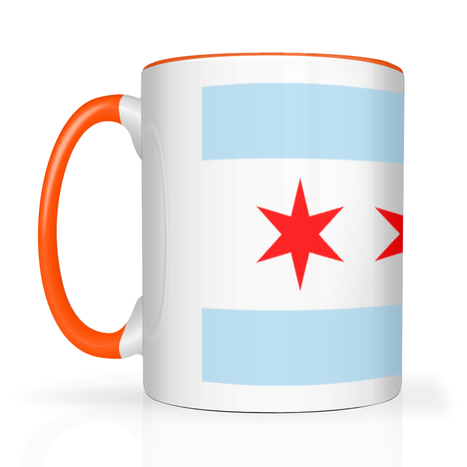 Chicago Flag Single Pot Leaf 2 Tone 15oz Mug