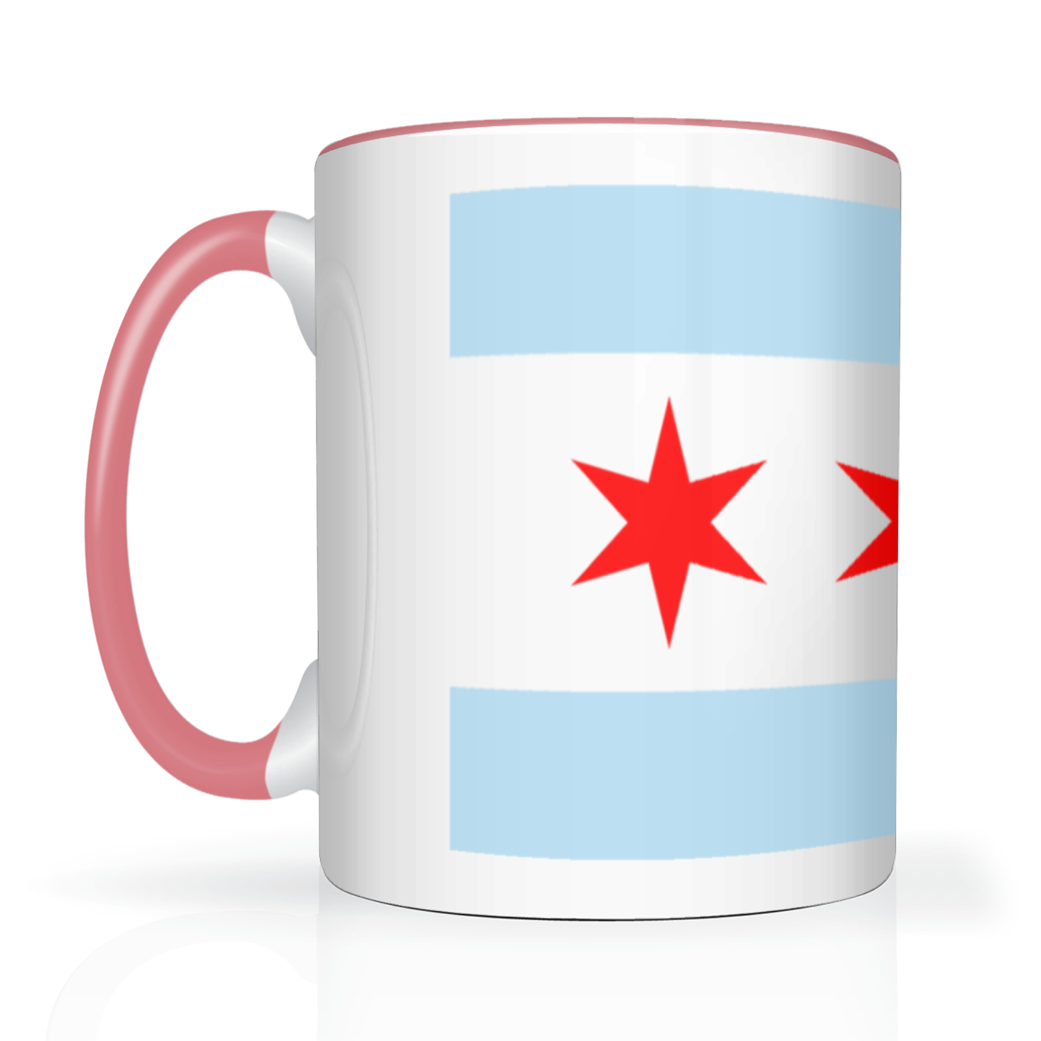 Chicago Flag Single Pot Leaf 2 Tone 15oz Mug