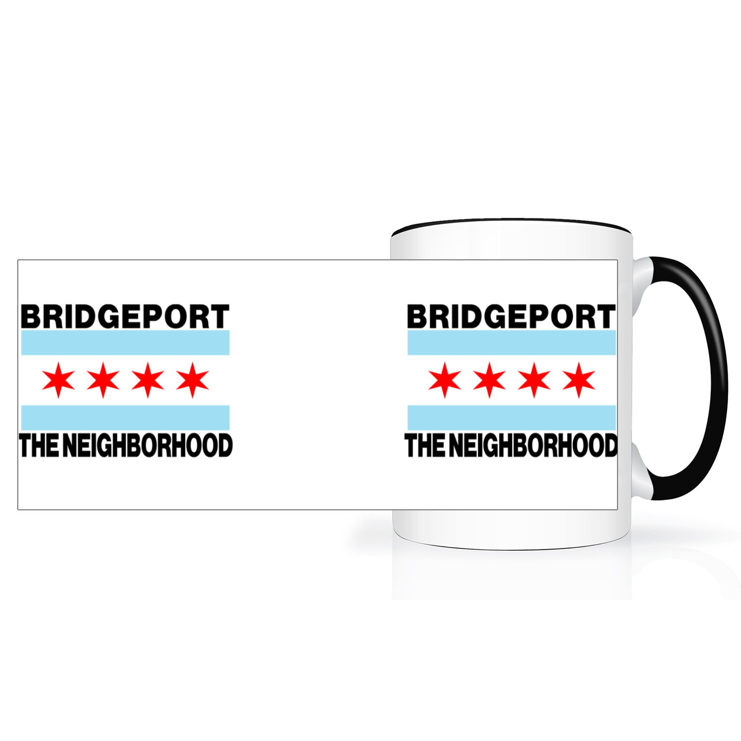 Chicago Flag Bridgeport 2 Tone 15oz Mug
