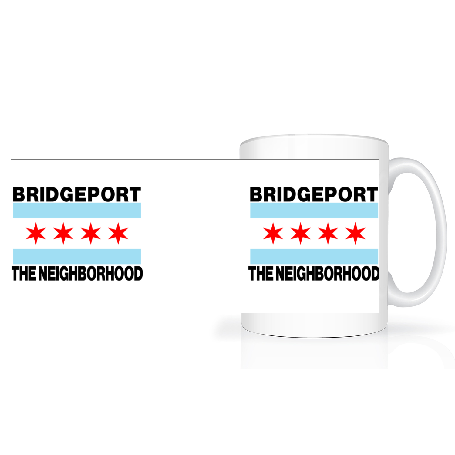 Chicago Flag Bridgeport 2 Tone 15oz Mug