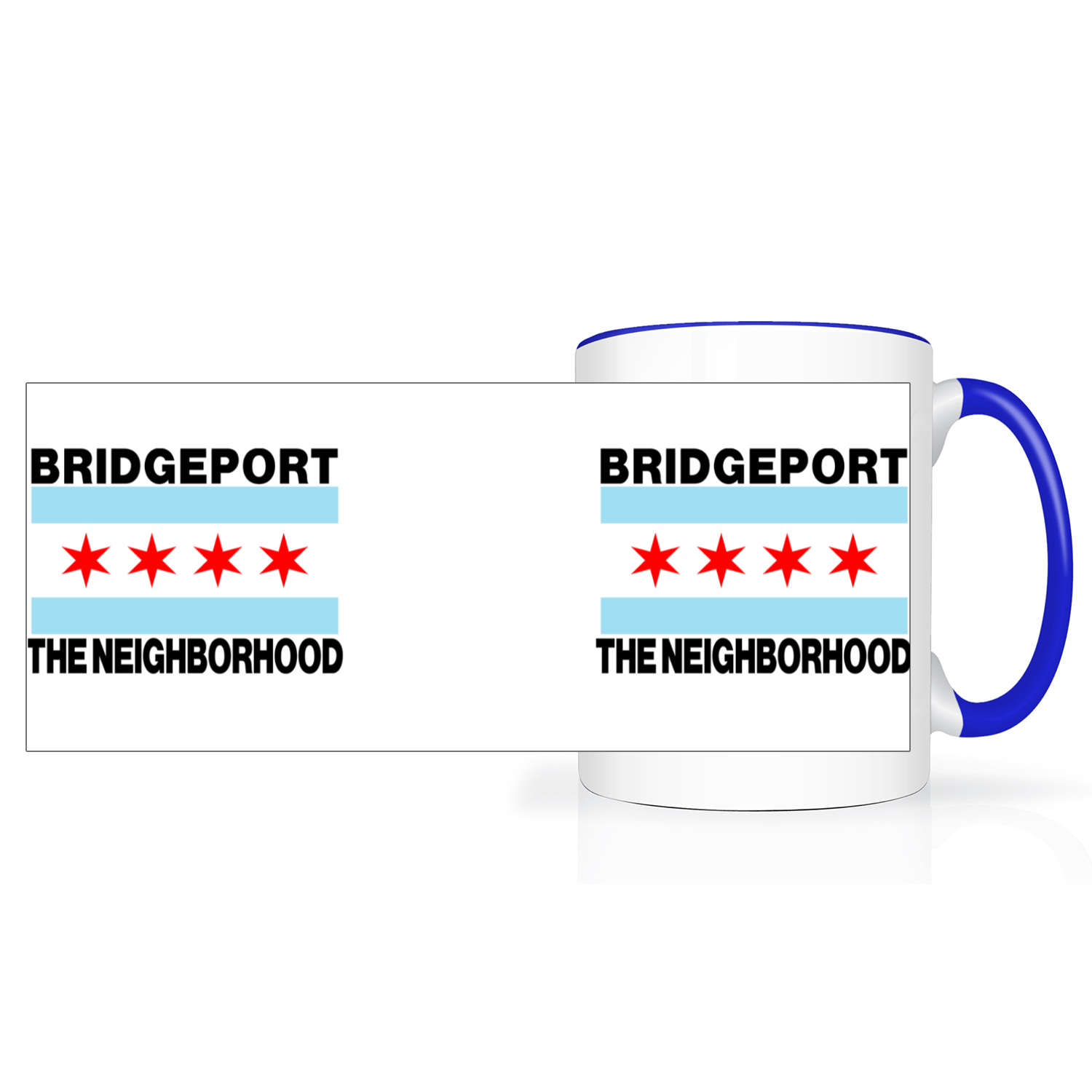 Chicago Flag Bridgeport 2 Tone 15oz Mug
