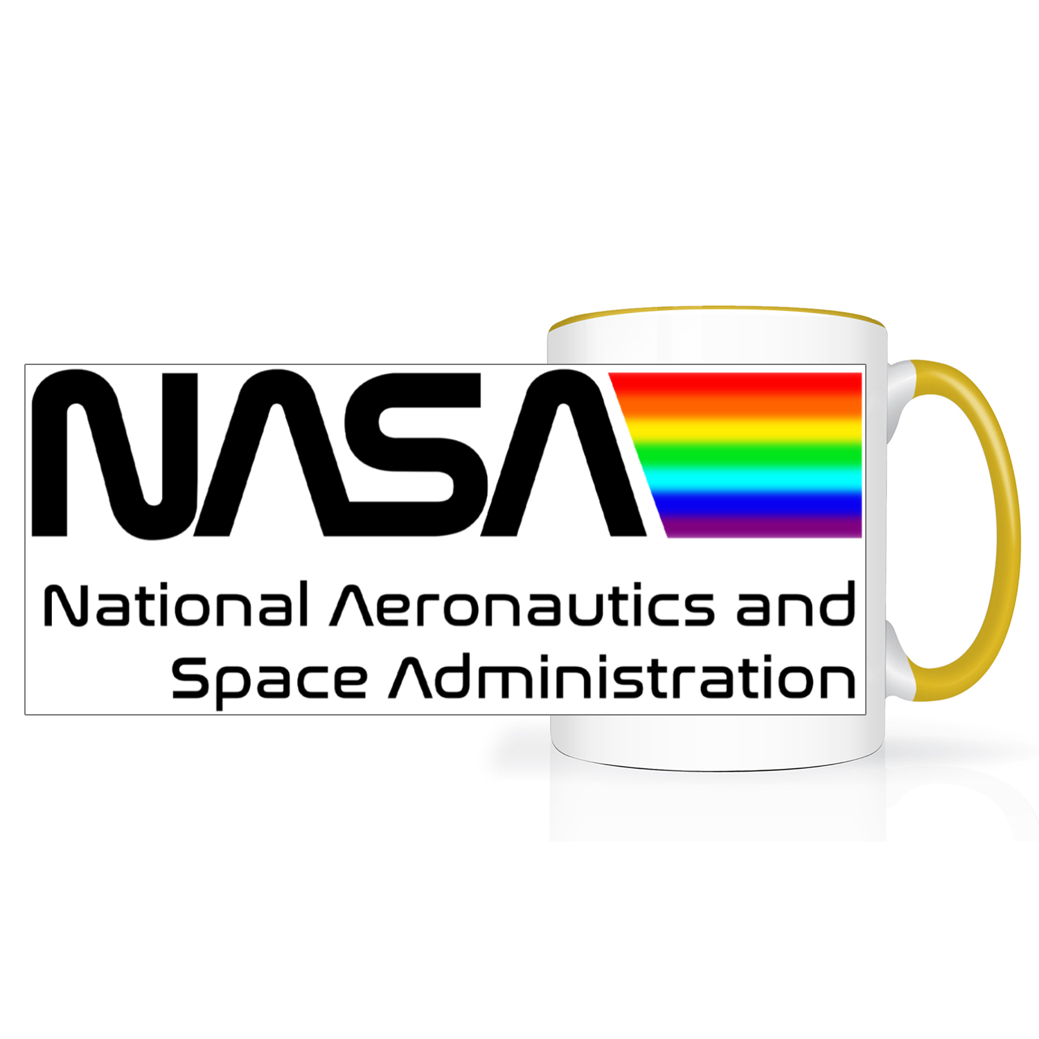 NASA Space Logo 2 Tone 15oz Mug