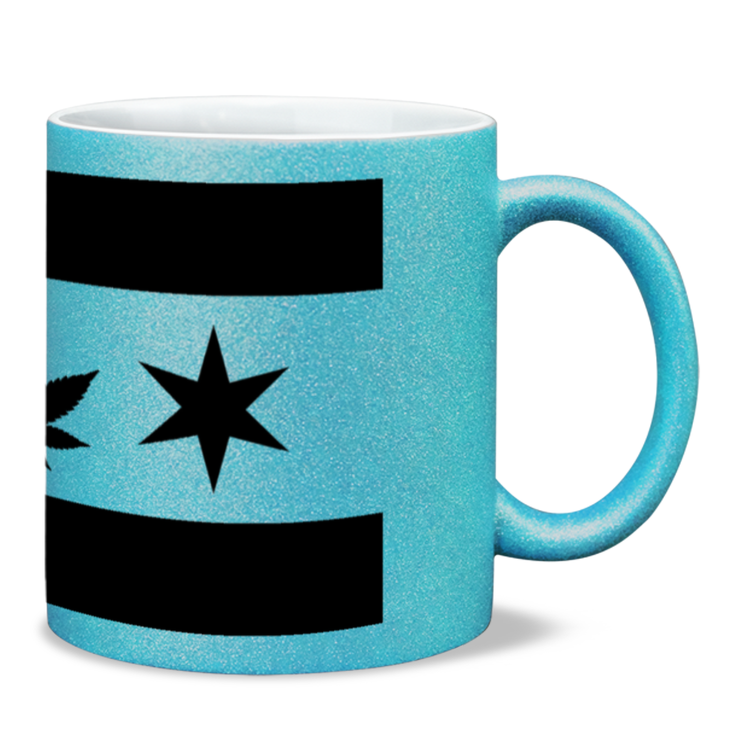 Chicago Flag Single Pot Leaf 11oz Sparkling Mug