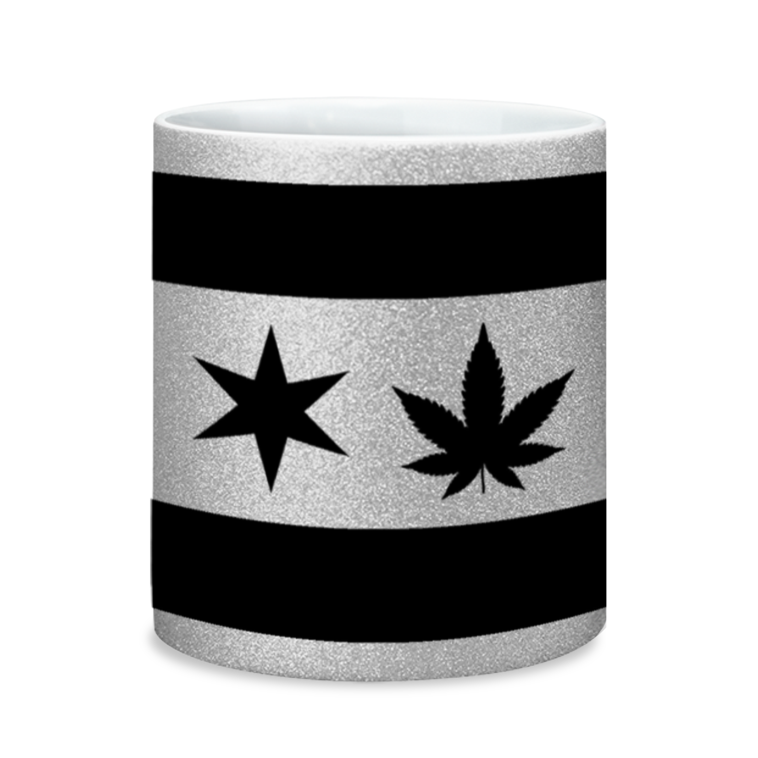 Chicago Flag Single Pot Leaf 11oz Sparkling Mug