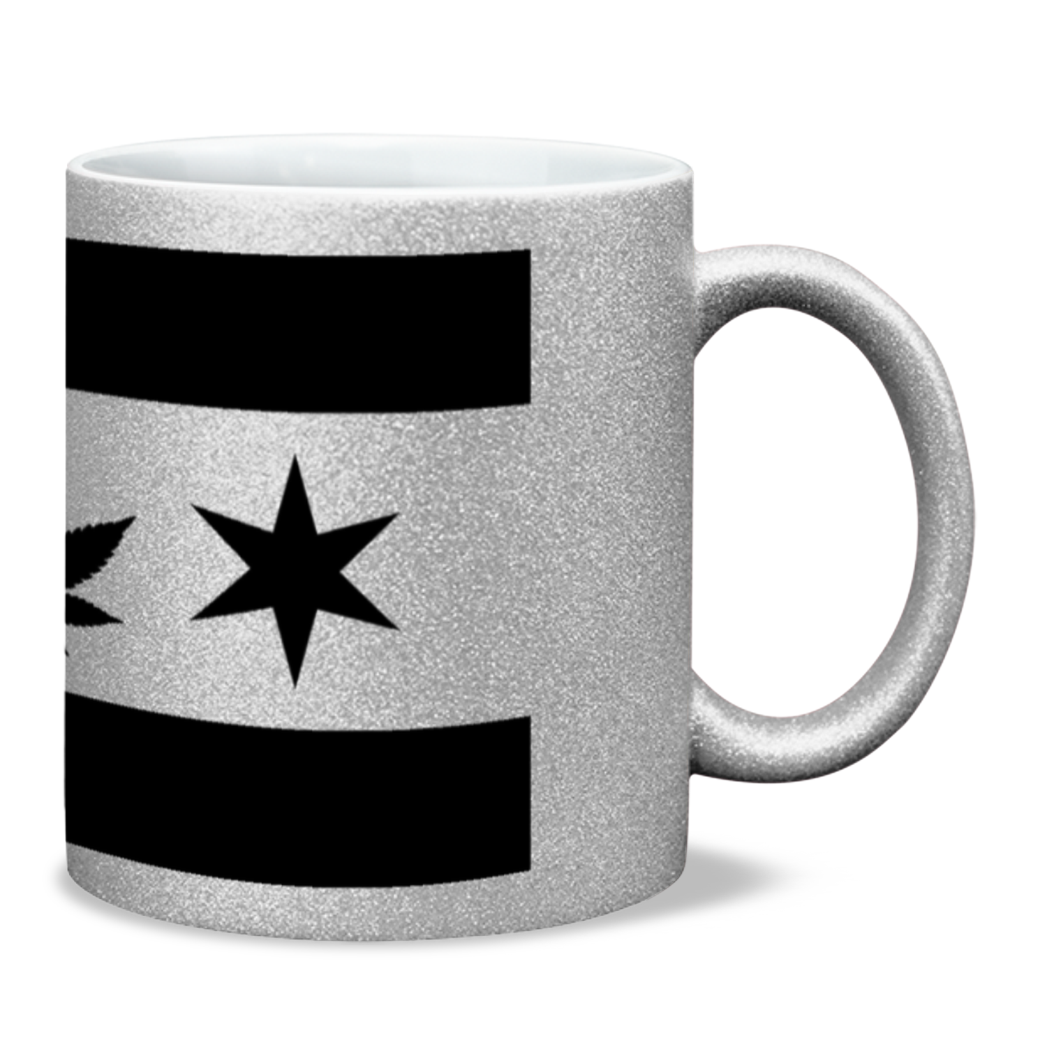 Chicago Flag Single Pot Leaf 11oz Sparkling Mug