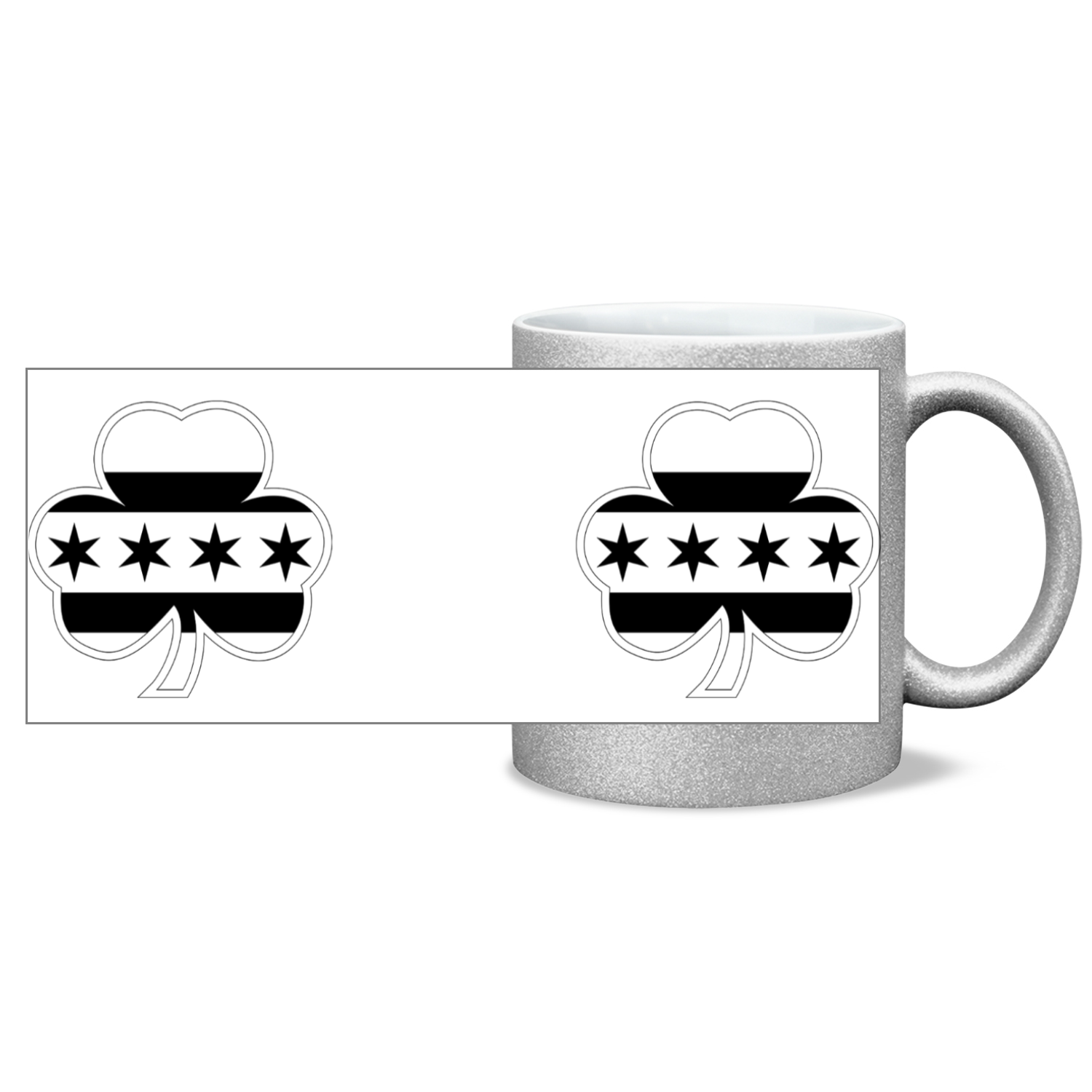 Chicago flag Shamrock St. Patty’s 11oz Sparkling Mug