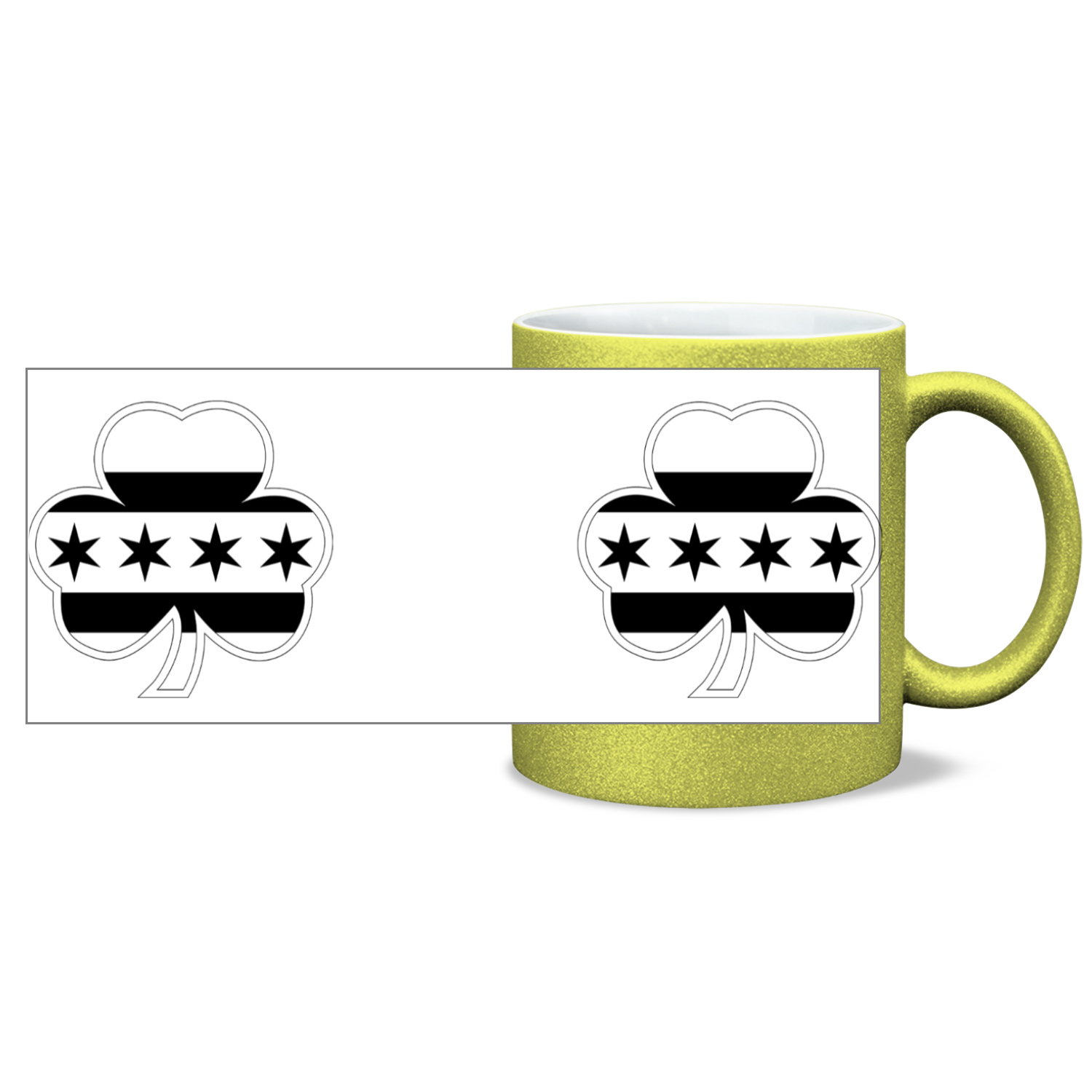 Chicago flag Shamrock St. Patty’s 11oz Sparkling Mug