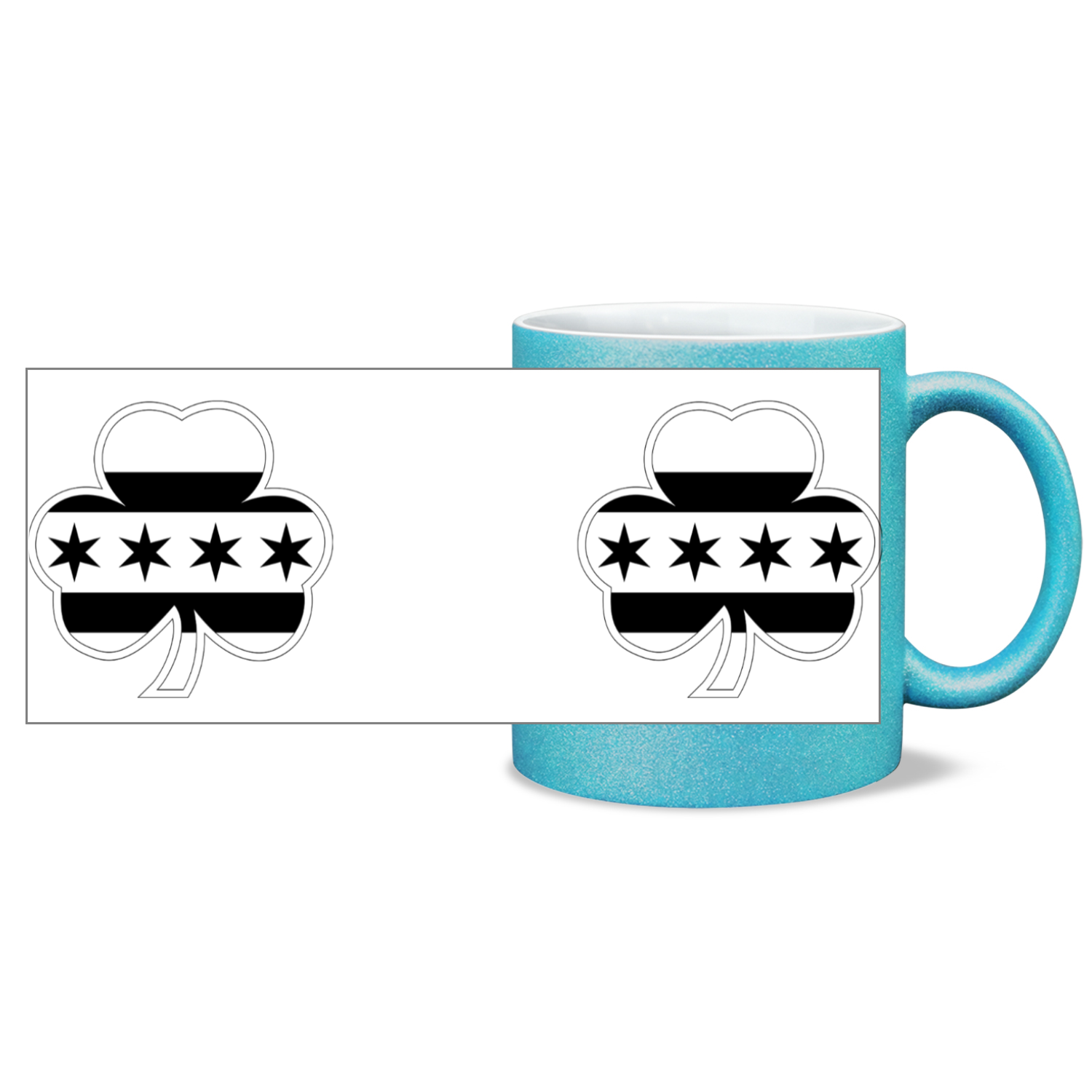 Chicago flag Shamrock St. Patty’s 11oz Sparkling Mug