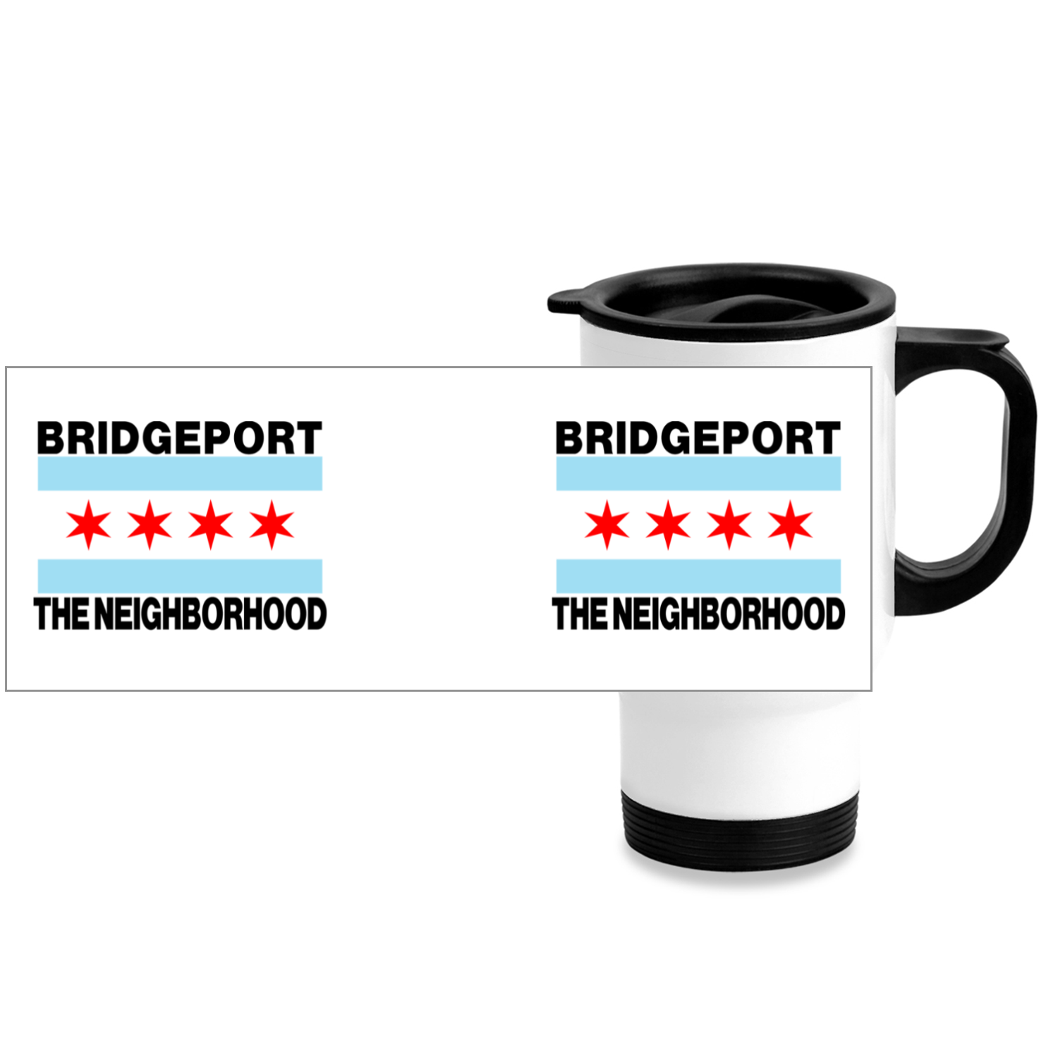 Chicago Flag Bridgeport Stainless Steel Travel Mug