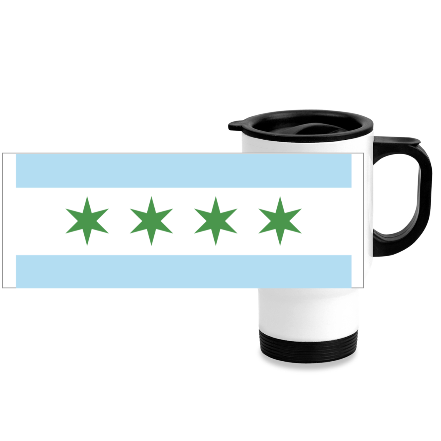 Chicago Flag St. Patty’s Stainless Steel Travel Mug