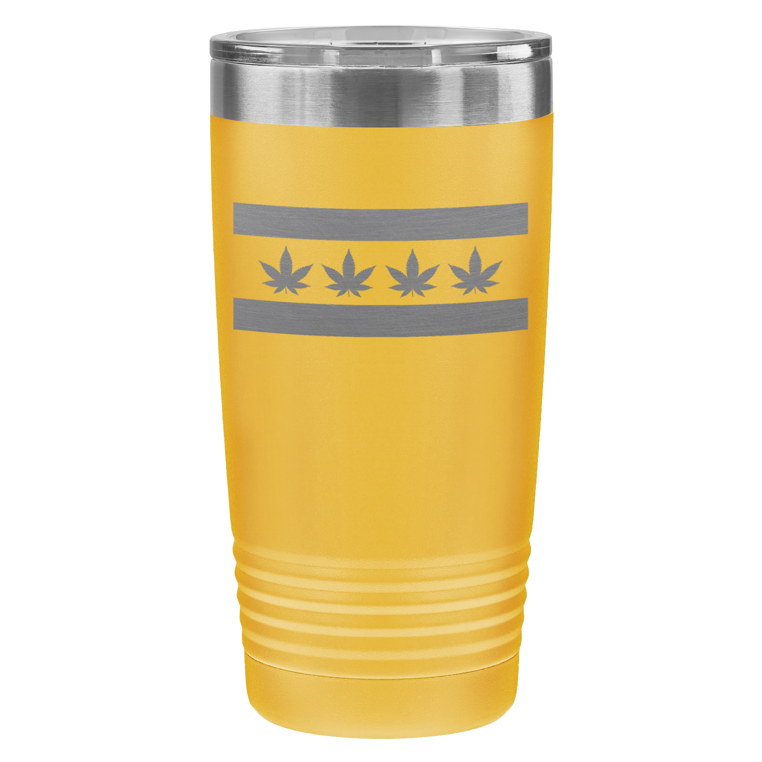Chicago Flag Four Pot Leaf 20oz Lazer Tumbler