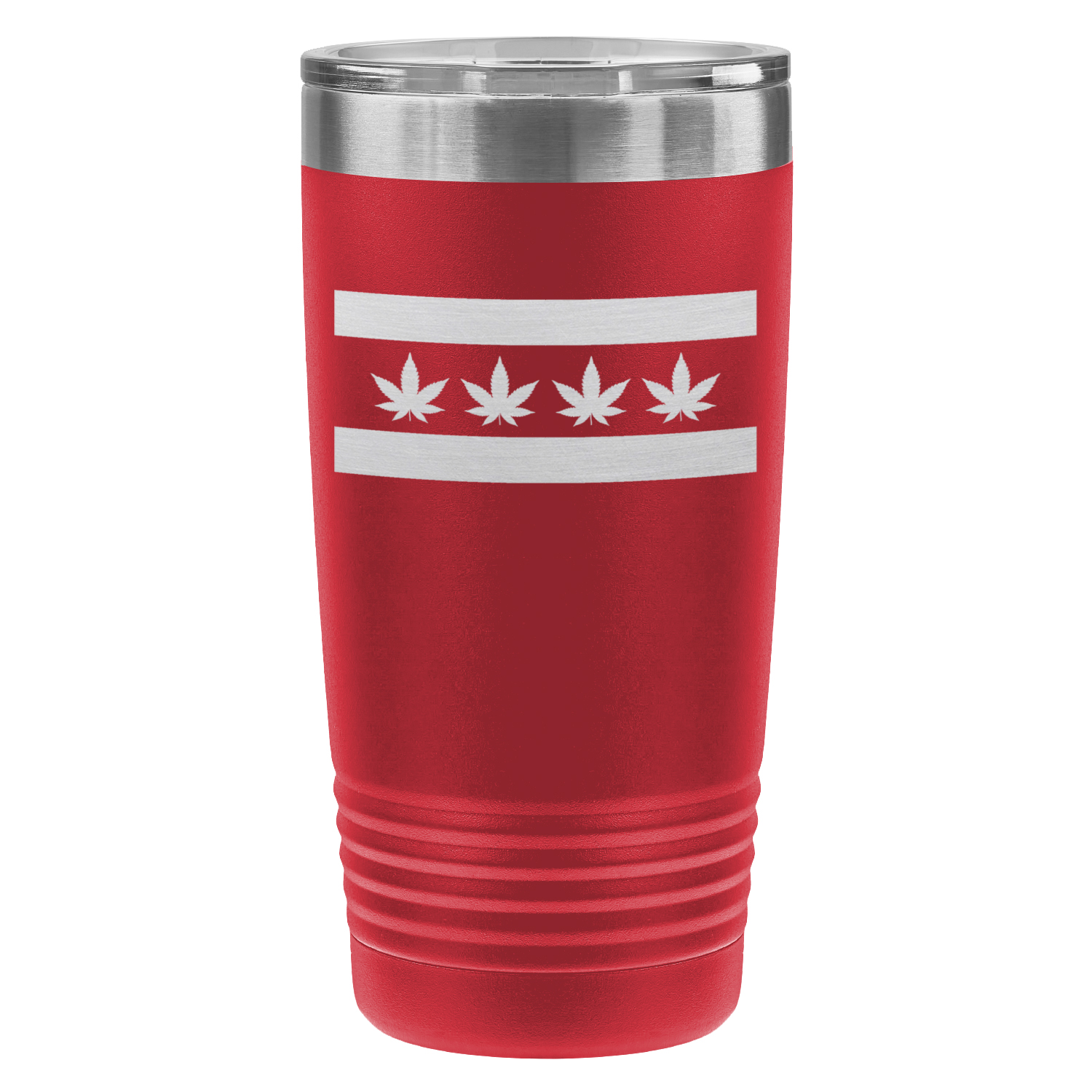 Chicago Flag Four Pot Leaf 20oz Lazer Tumbler