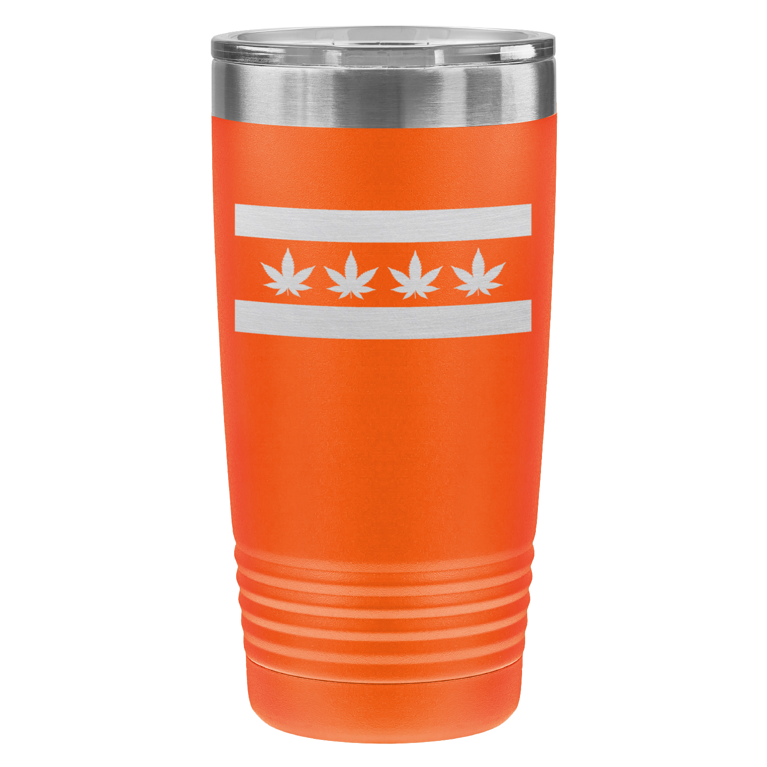 Chicago Flag Four Pot Leaf 20oz Lazer Tumbler