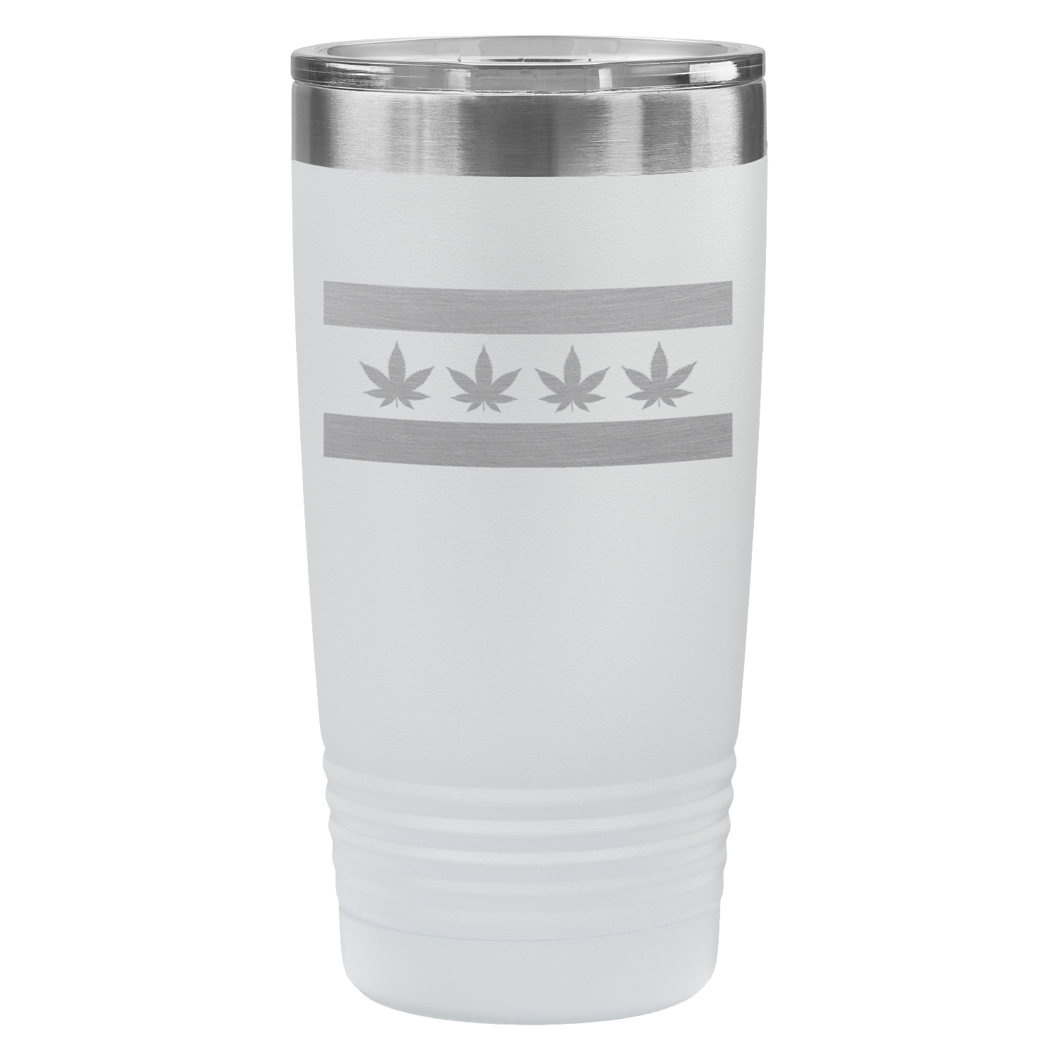 Chicago Flag Four Pot Leaf 20oz Lazer Tumbler