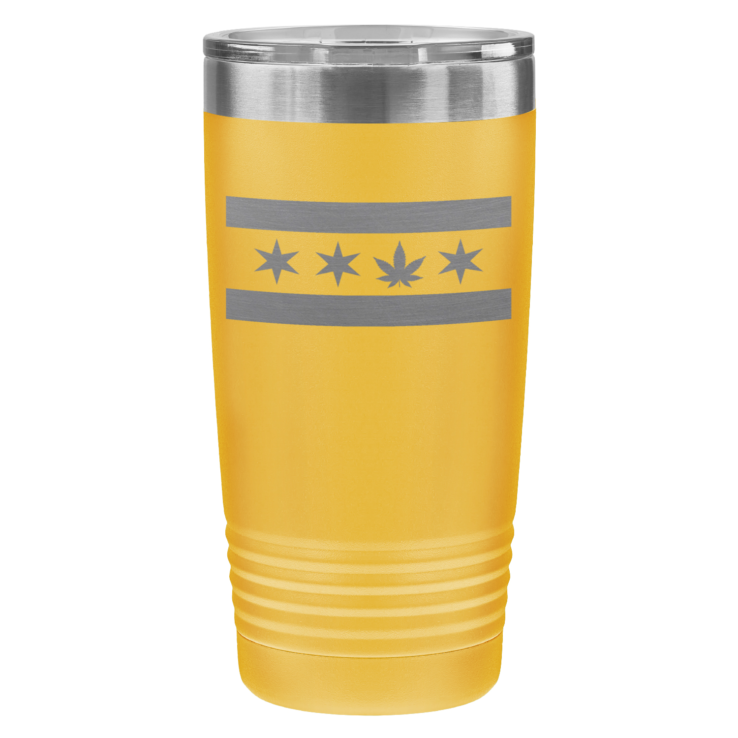 Chicago Flag Single Pot Leaf 20oz Lazer Tumbler