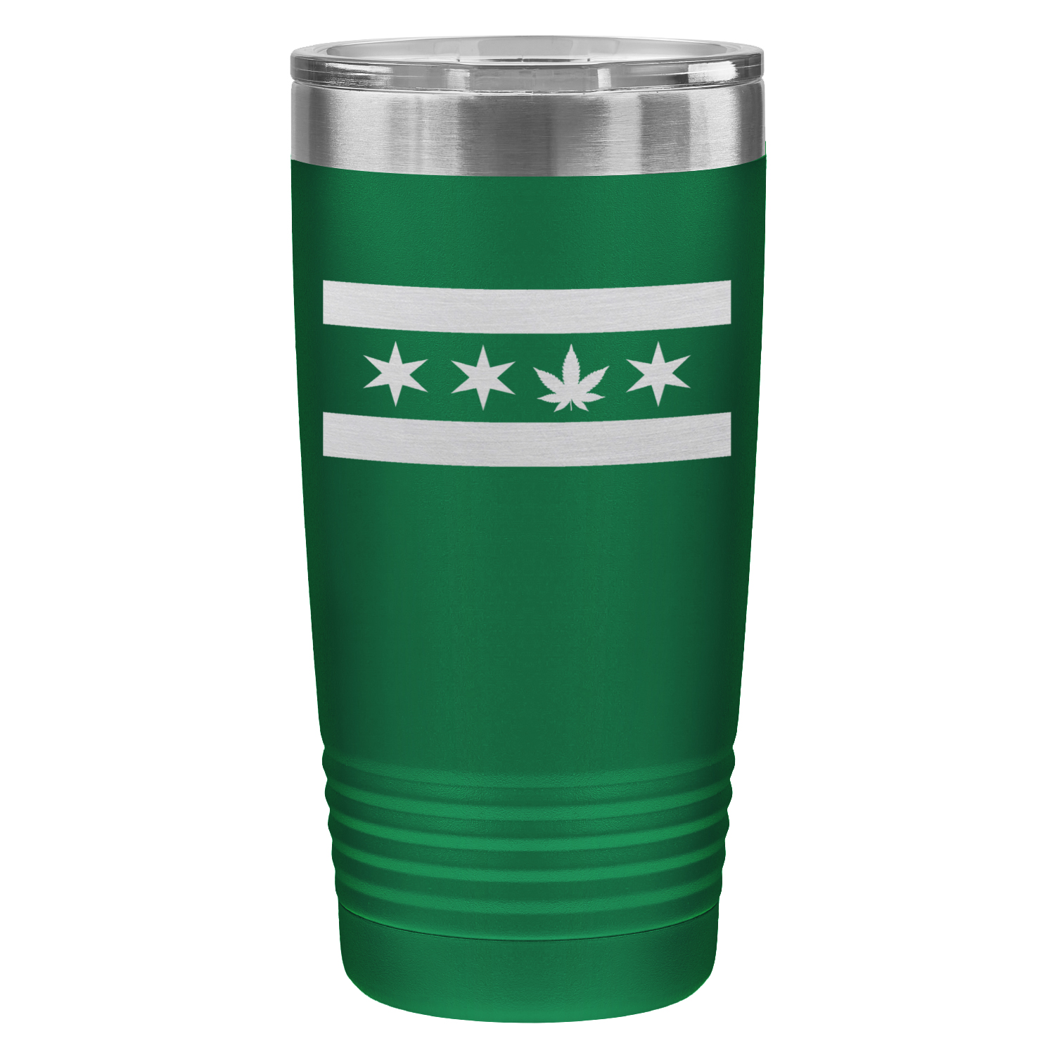 Chicago Flag Single Pot Leaf 20oz Lazer Tumbler