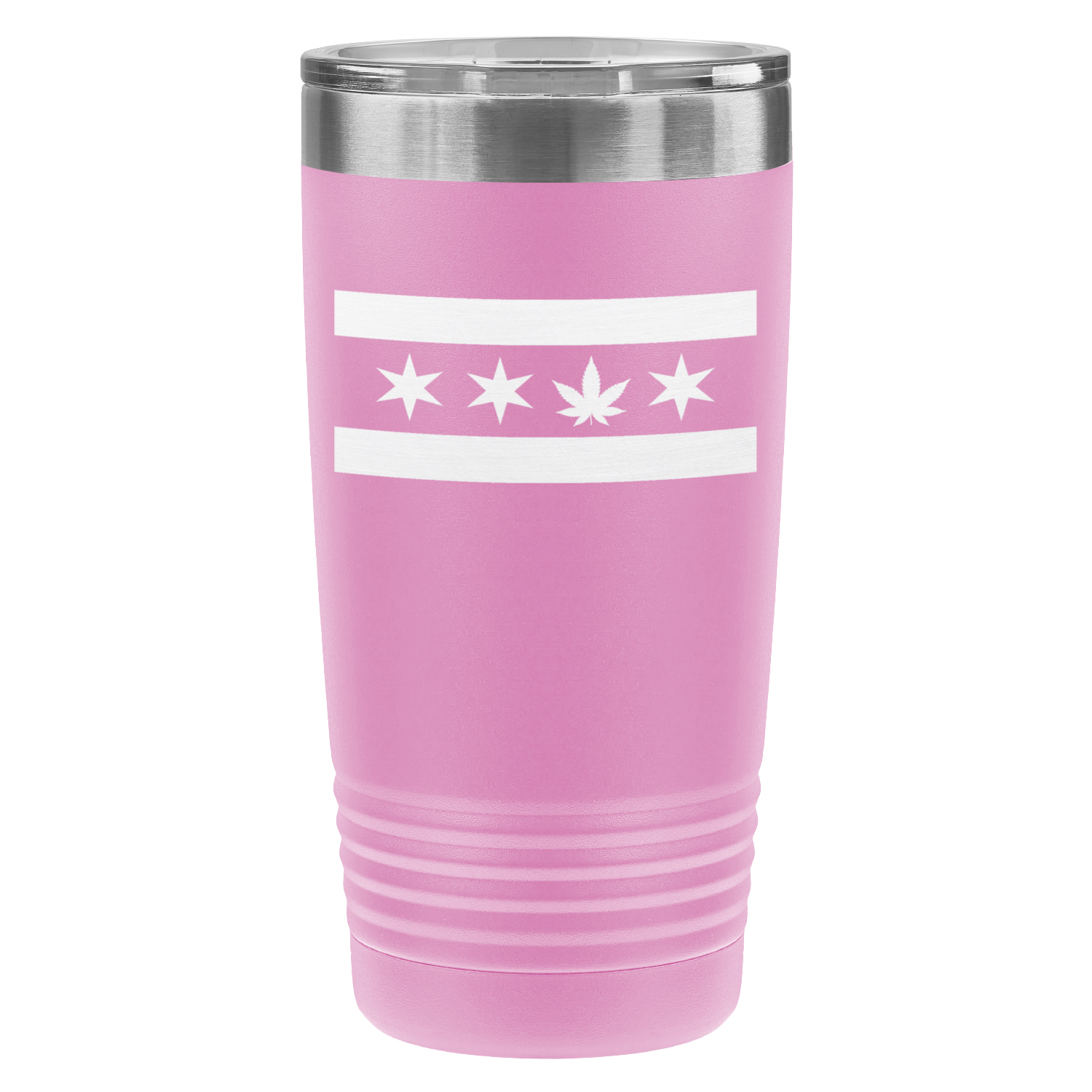 Chicago Flag Single Pot Leaf 20oz Lazer Tumbler