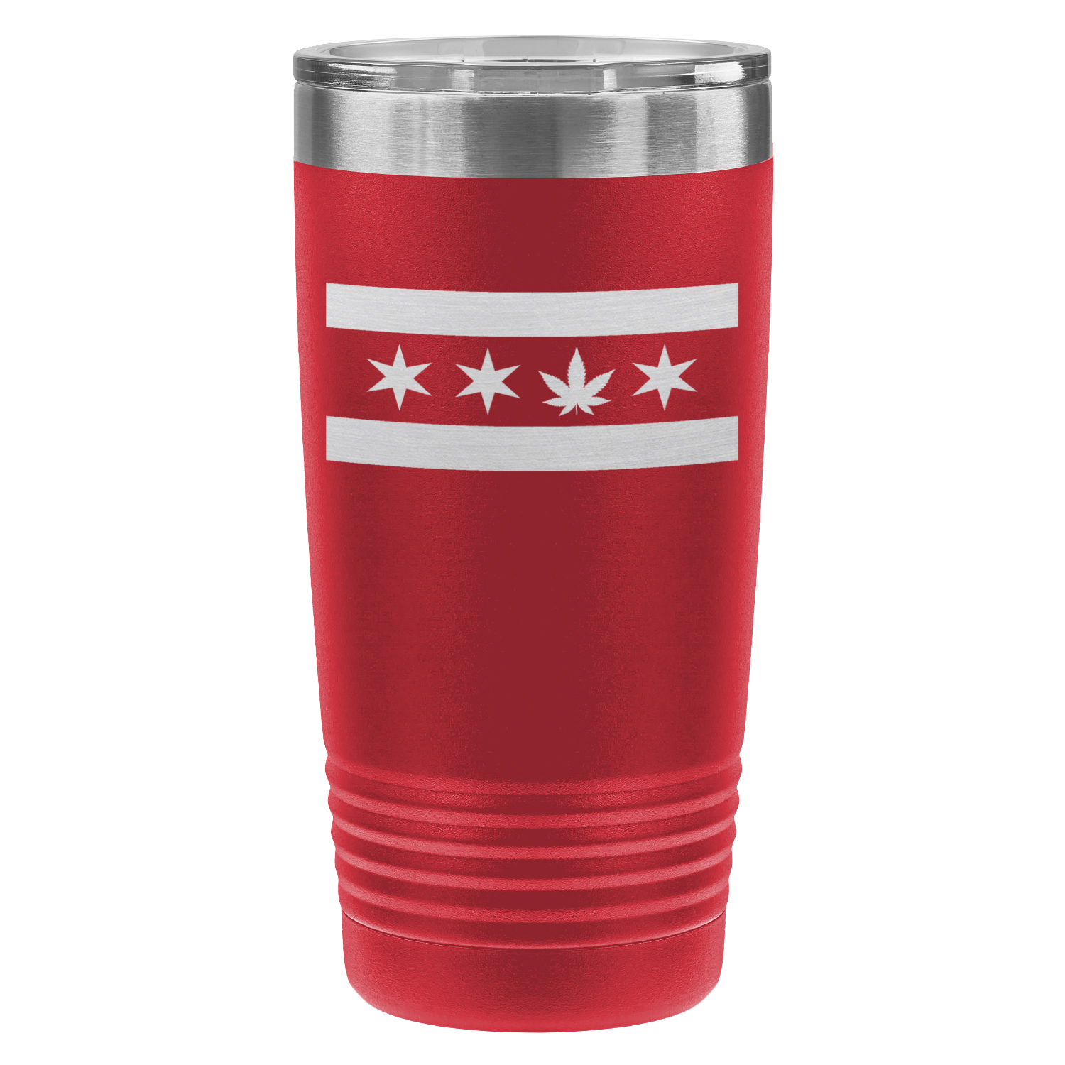 Chicago Flag Single Pot Leaf 20oz Lazer Tumbler