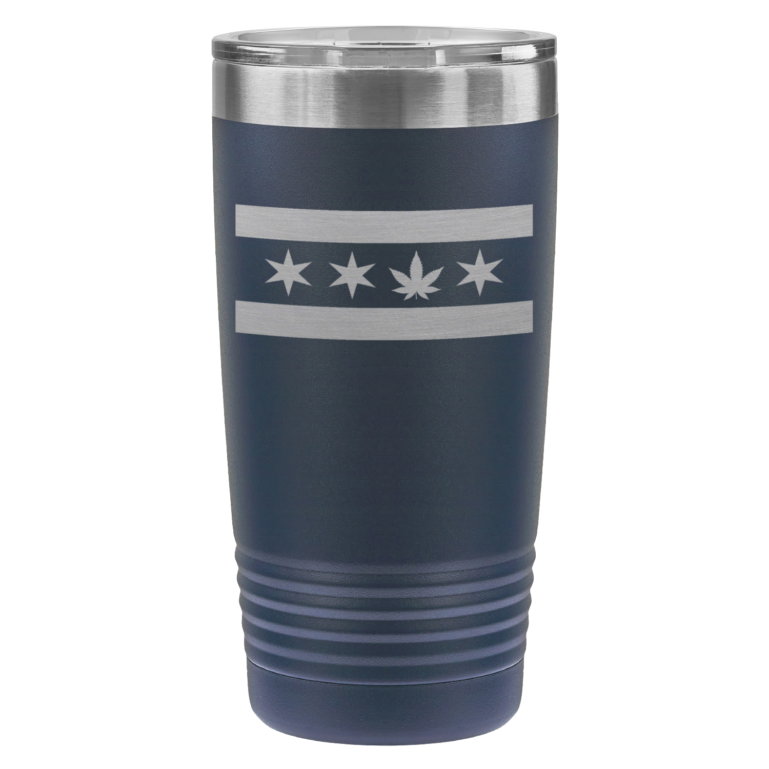 Chicago Flag Single Pot Leaf 20oz Lazer Tumbler