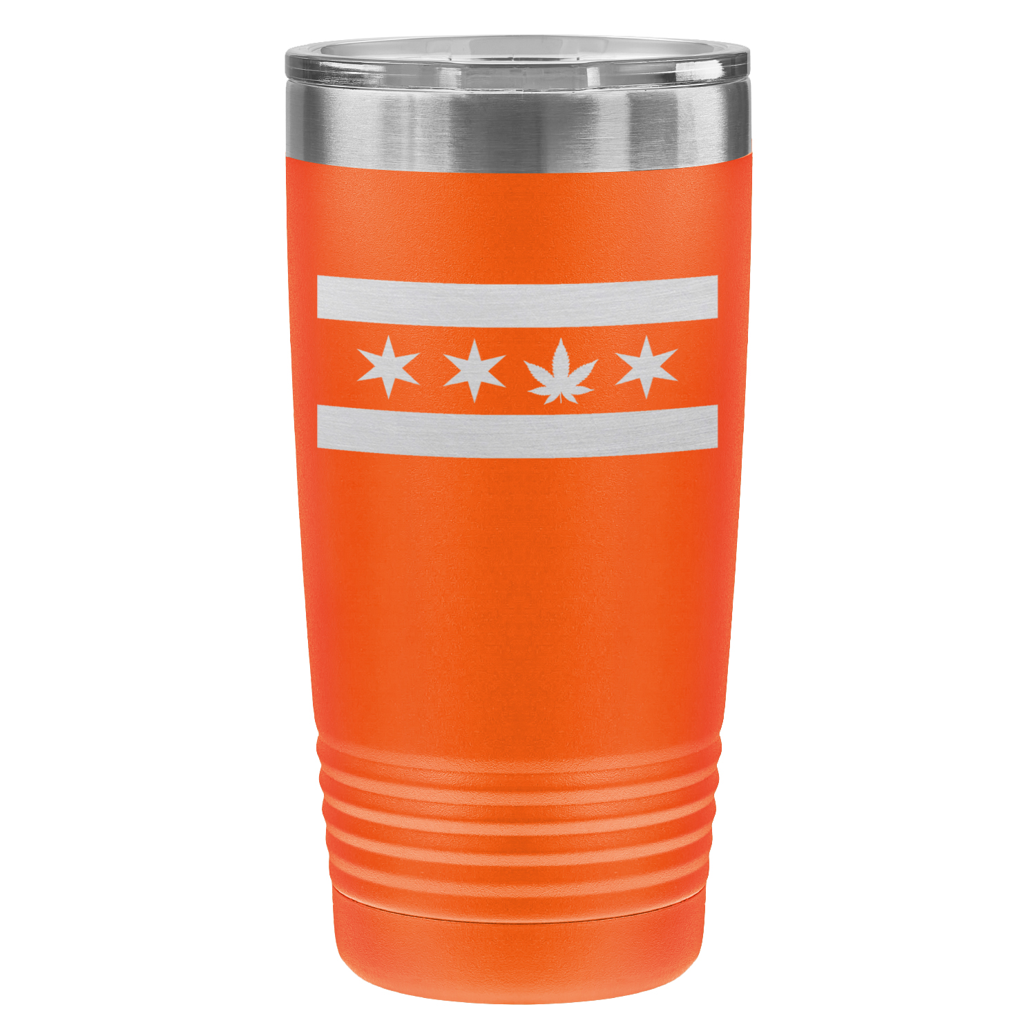 Chicago Flag Single Pot Leaf 20oz Lazer Tumbler