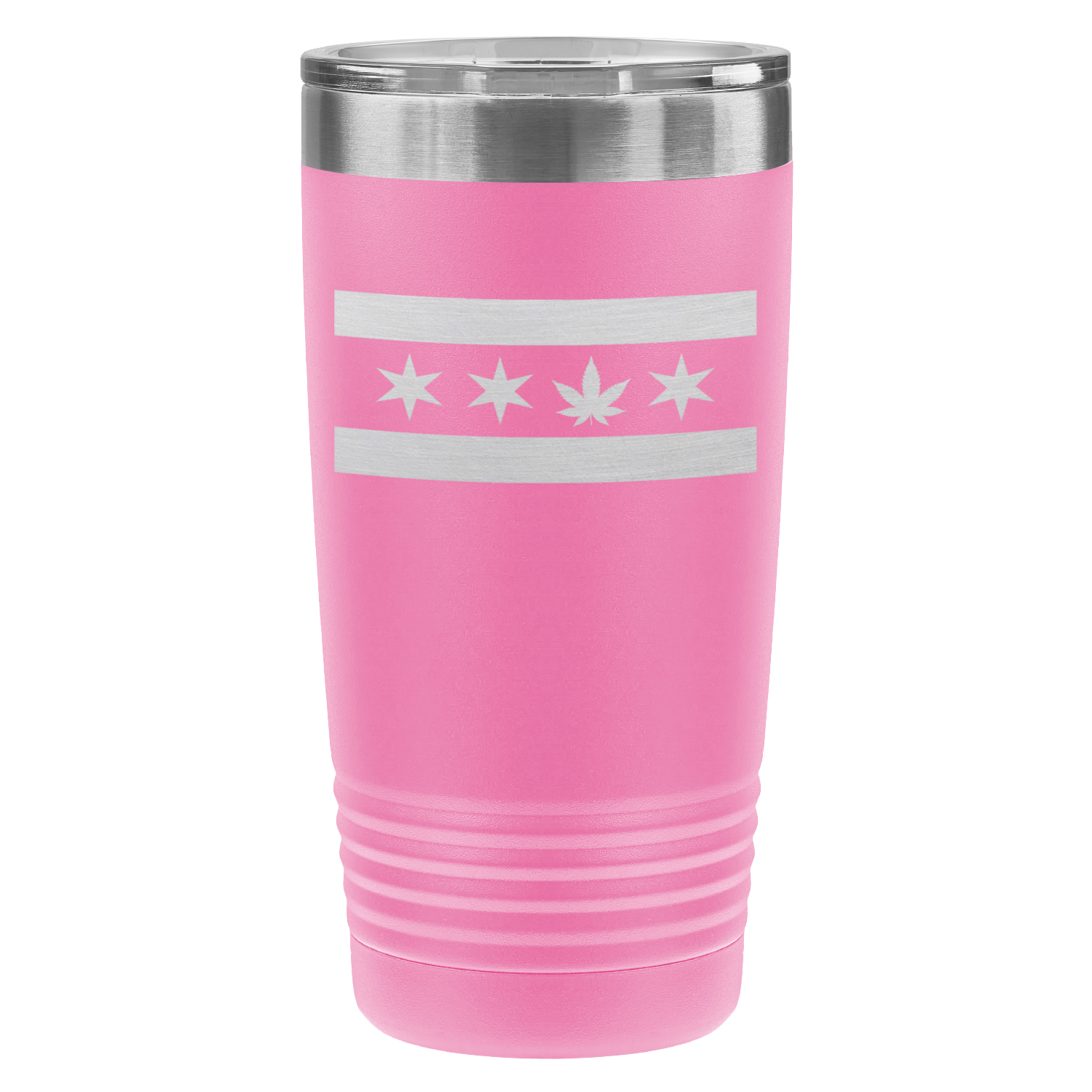 Chicago Flag Single Pot Leaf 20oz Lazer Tumbler
