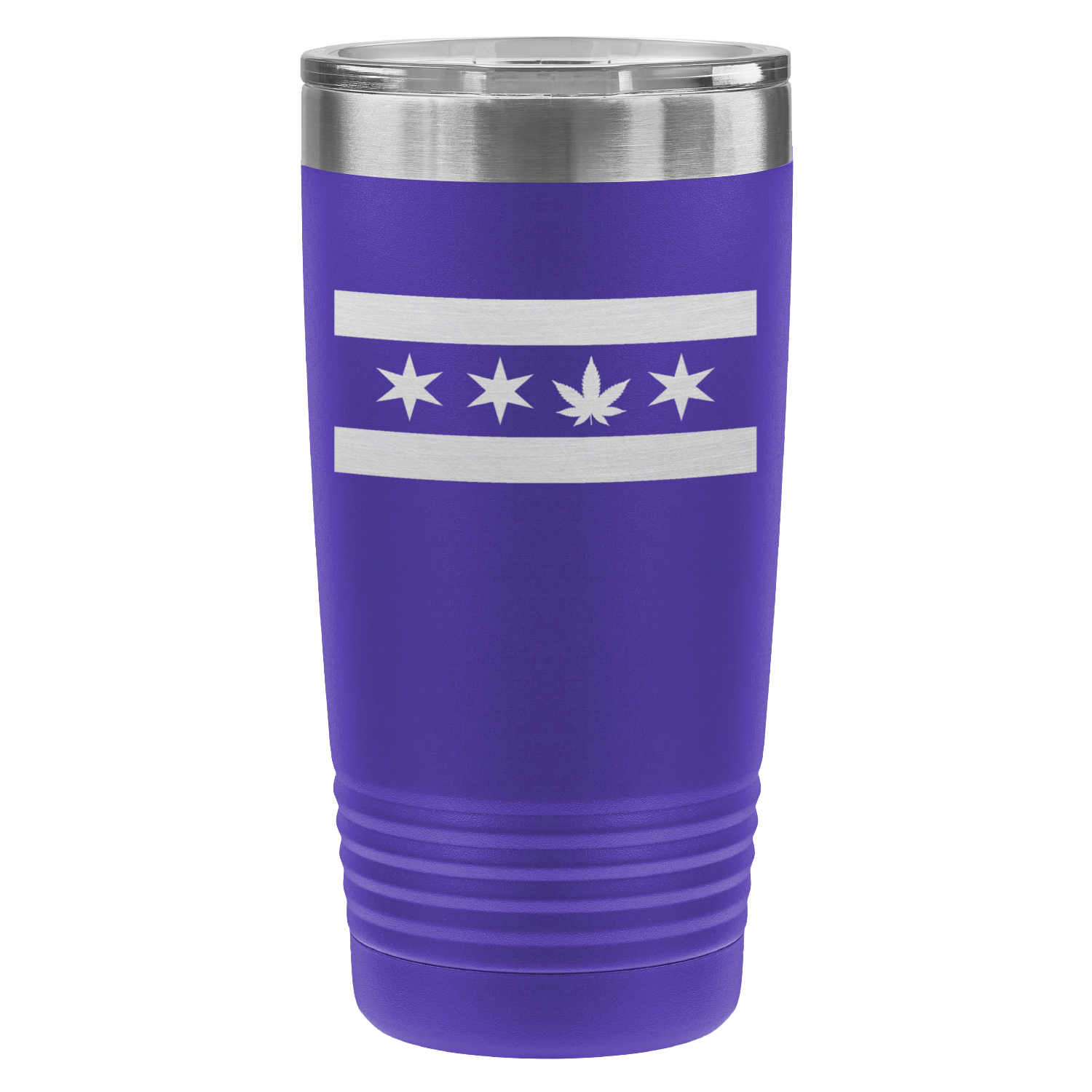 Chicago Flag Single Pot Leaf 20oz Lazer Tumbler
