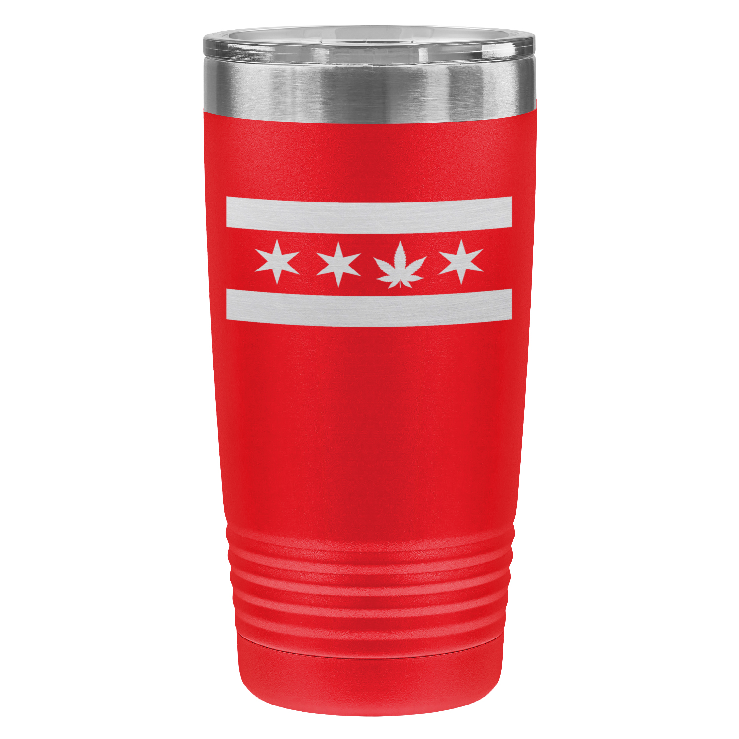 Chicago Flag Single Pot Leaf 20oz Lazer Tumbler